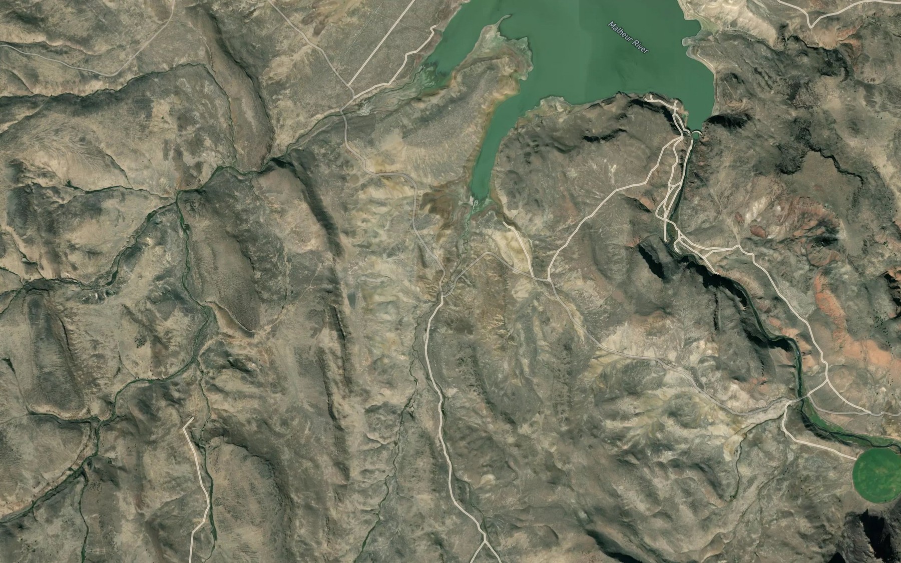 Satellite map of the Winnemucca Creek