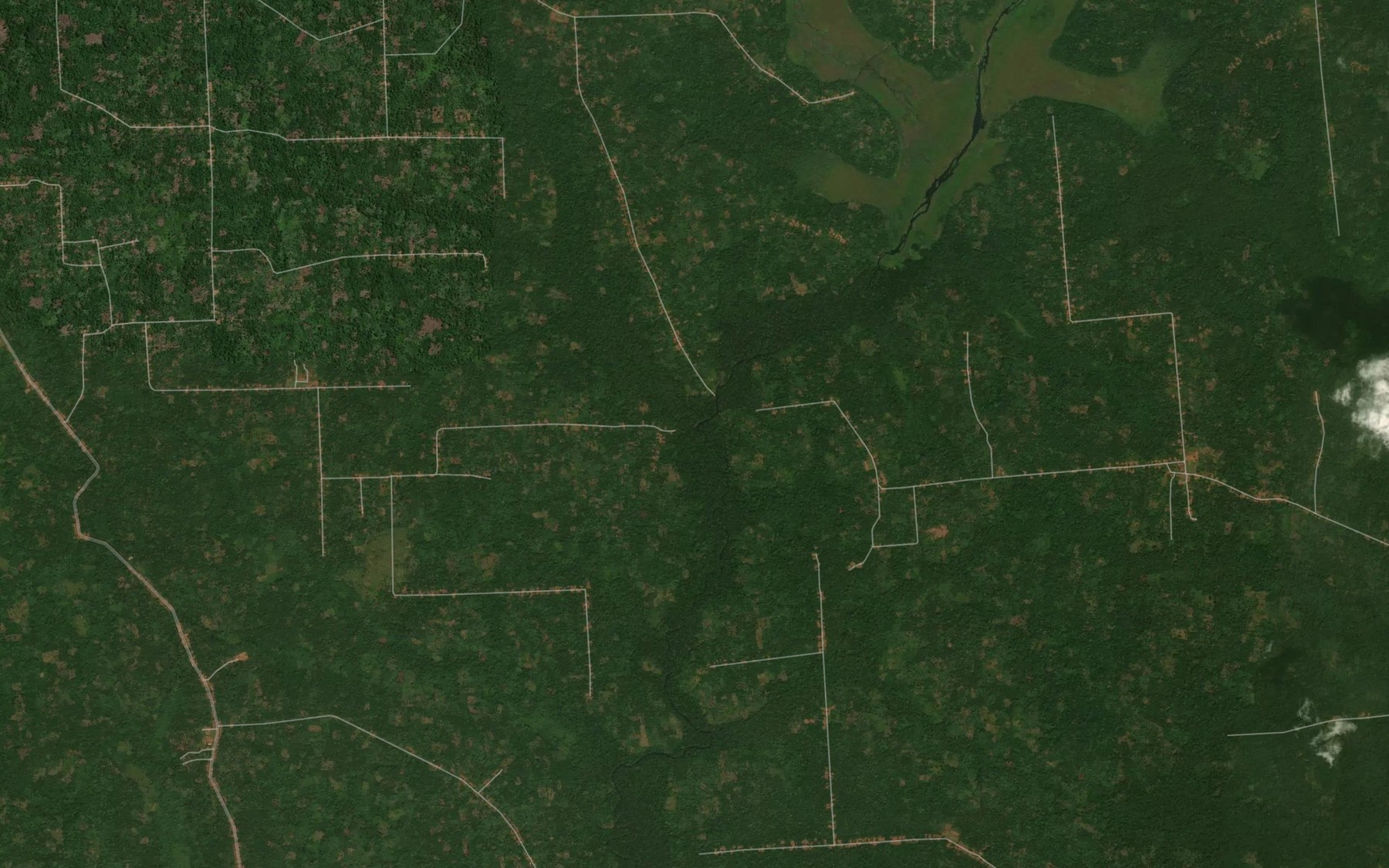 Satellite map of the Aganrua