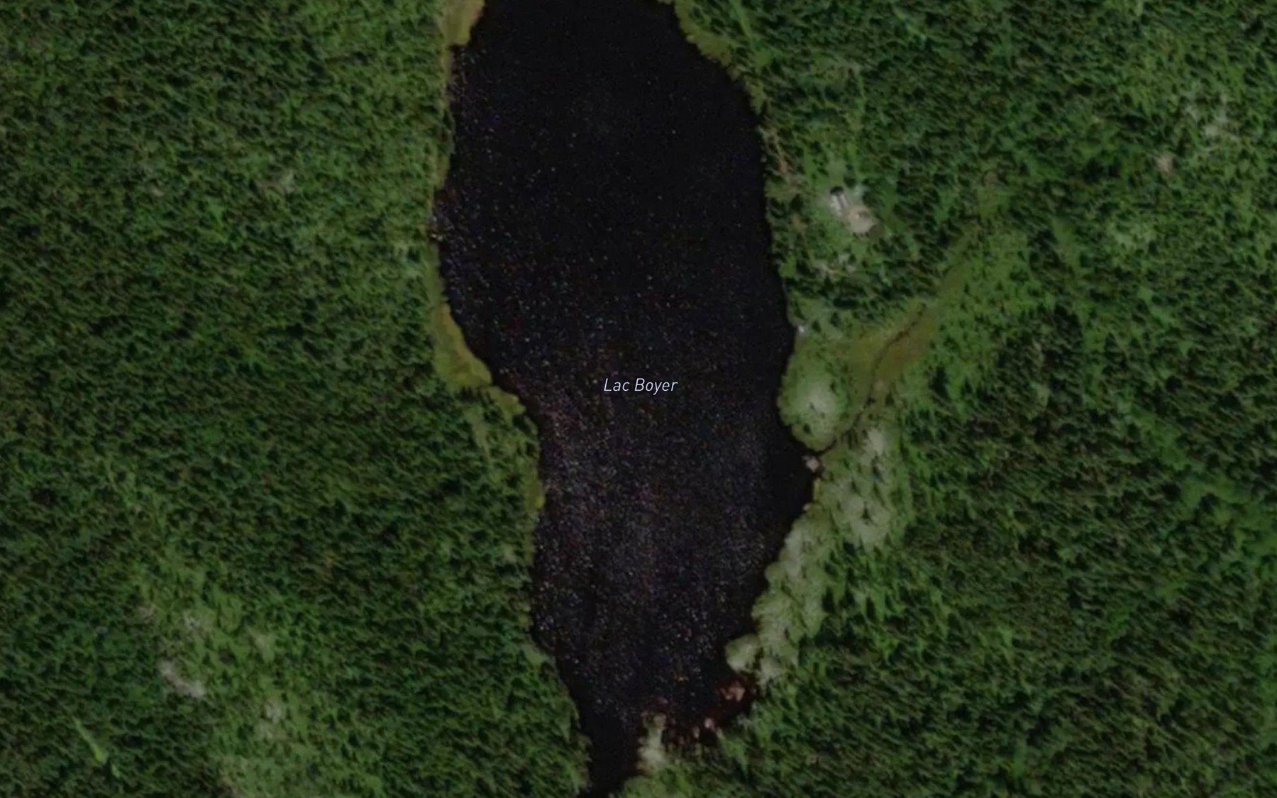 Satellite map of the Lac Boyer