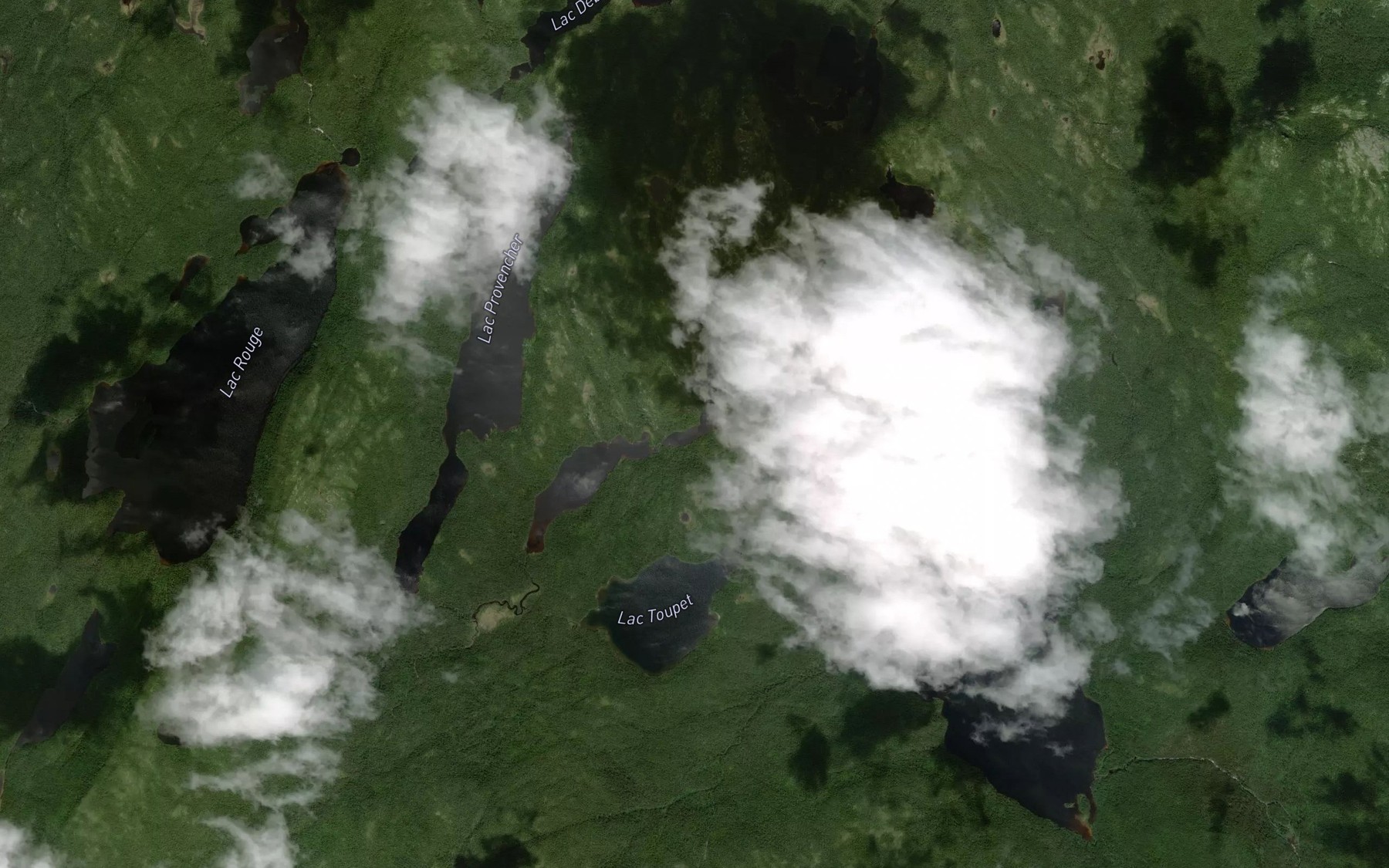 Satellite map of the Lac Merlant