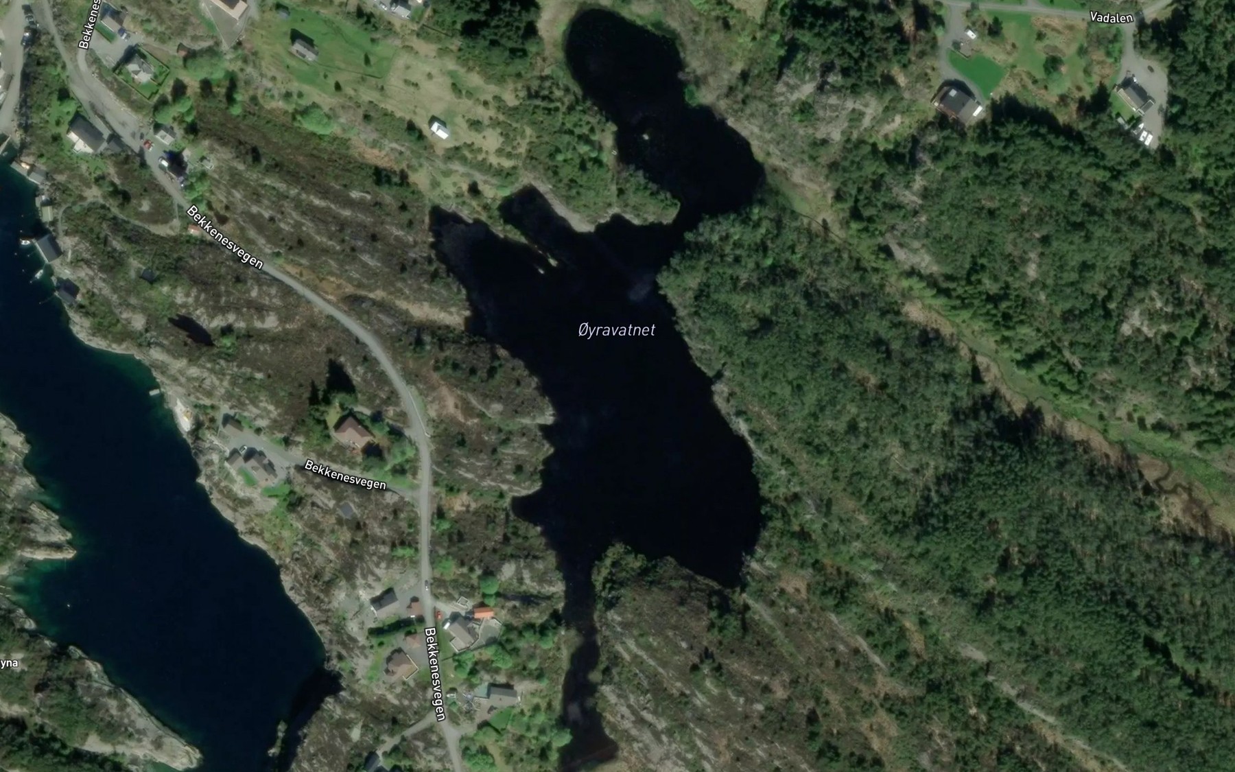 Satellite map of the Bakkevatnet