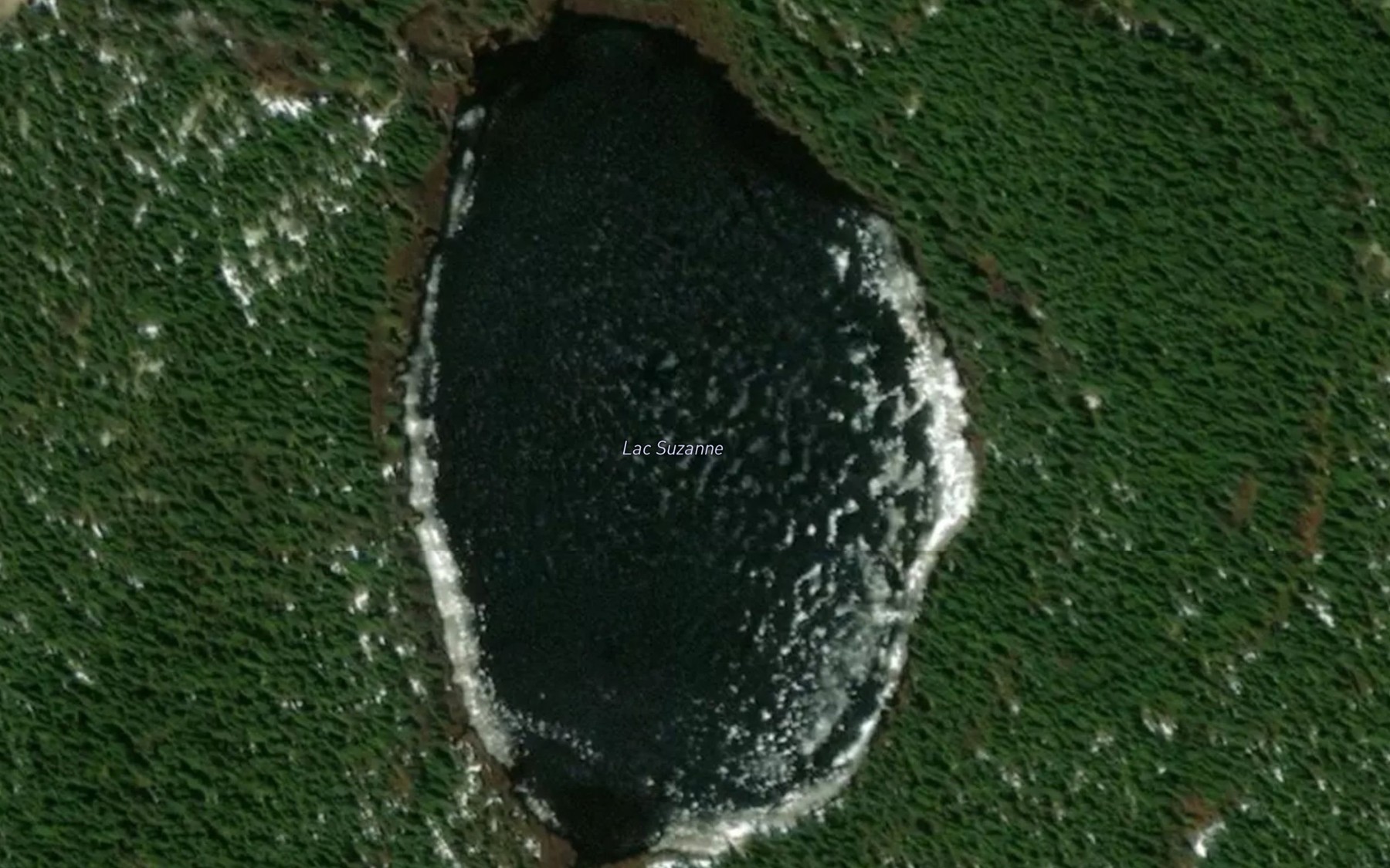 Satellite map of the Lac Suzanne