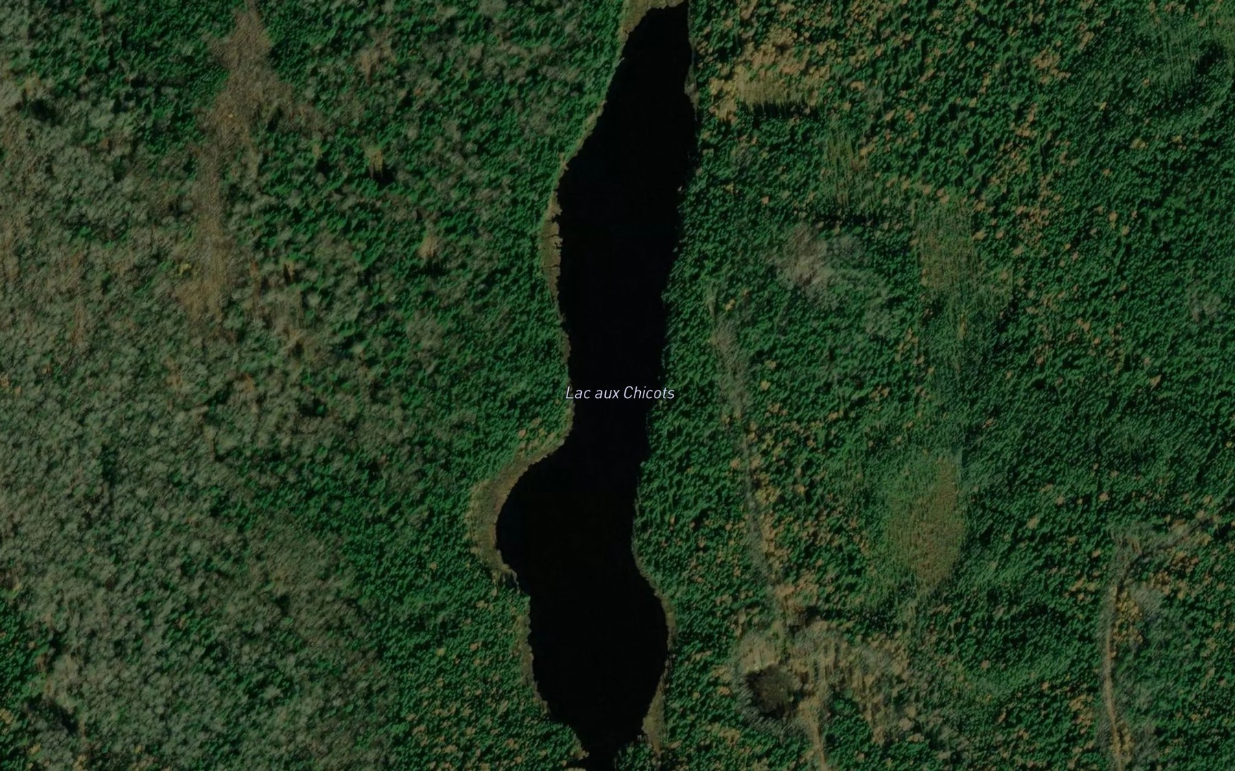 Satellite map of the Lac aux Chicots