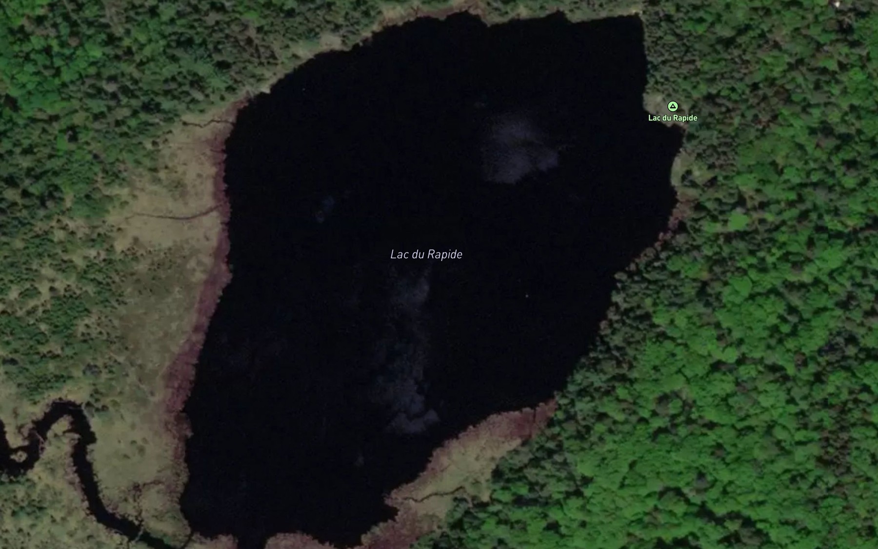 Satellite map of the Lac du Rapide