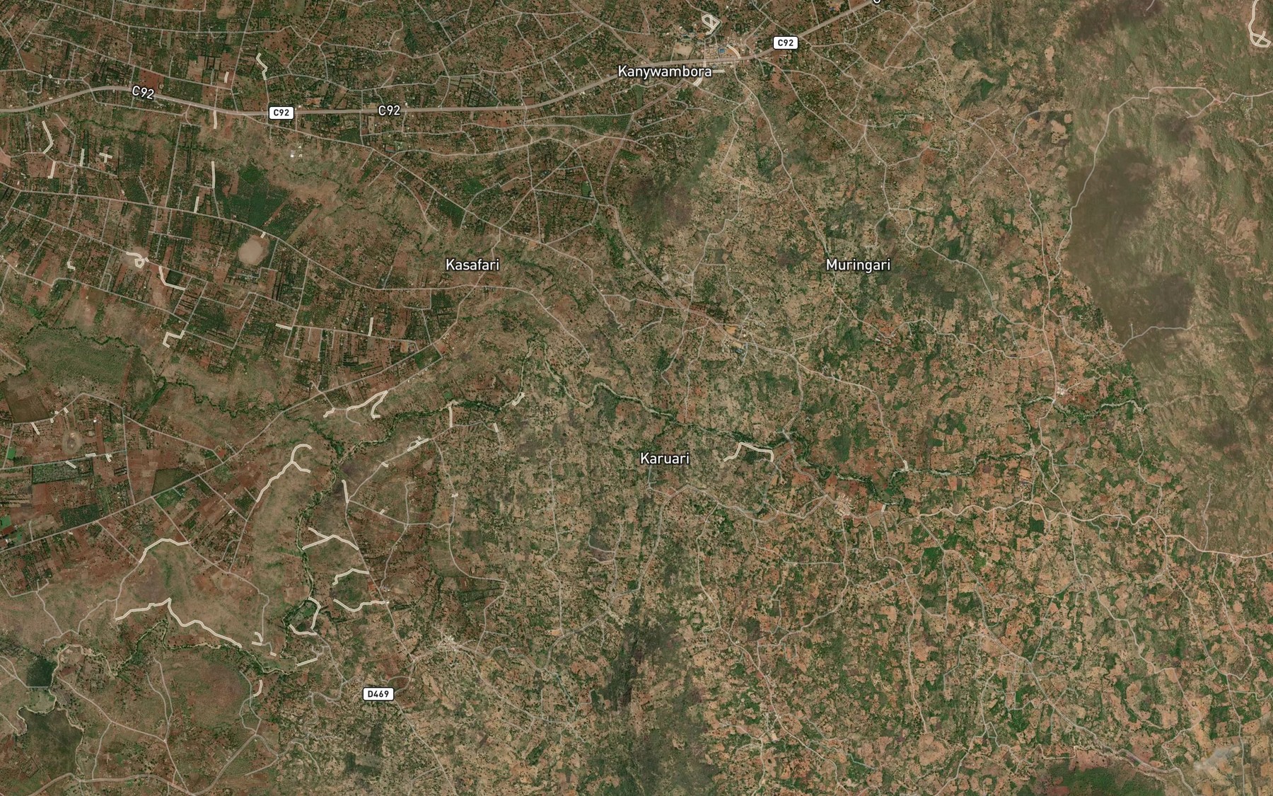 Satellite map of the Karurumo