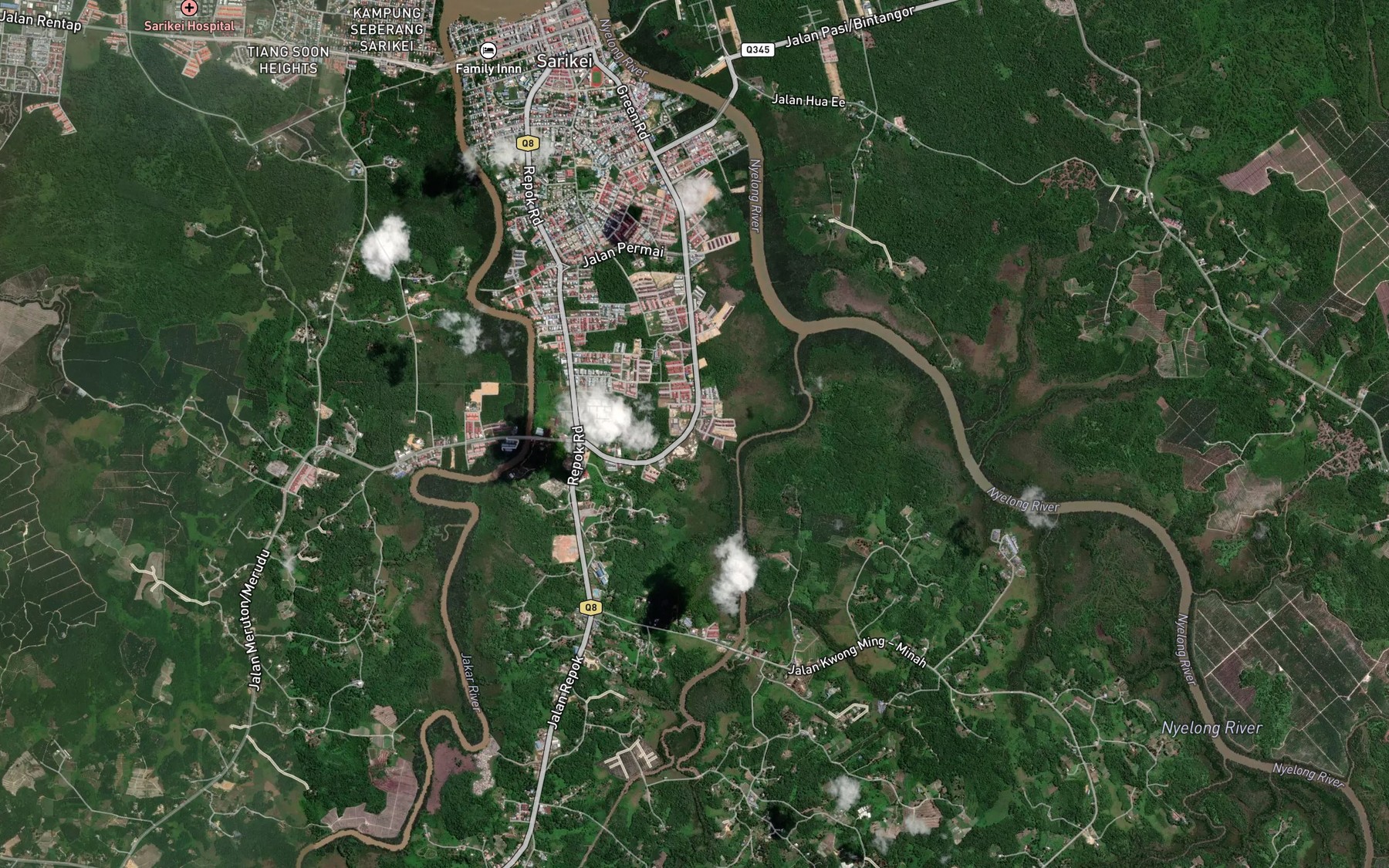 Satellite map of the Sungai Jui
