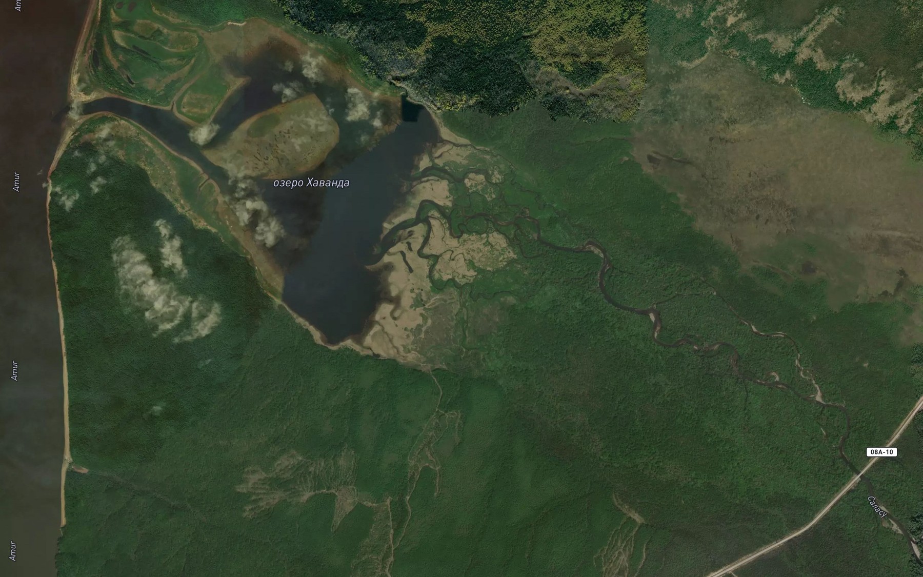 Satellite map of the Uzkiy