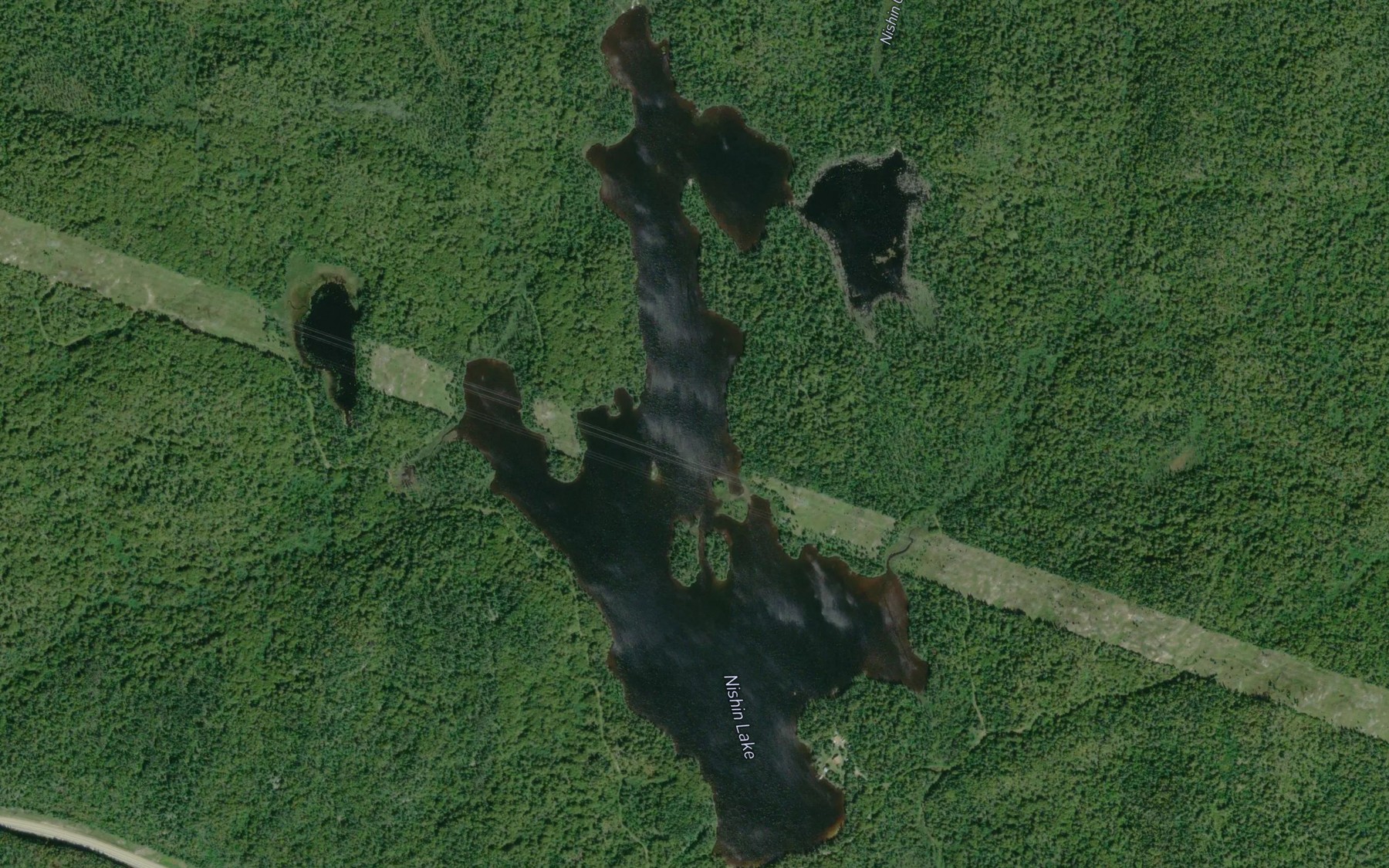 Satellite map of the Nishin Lake