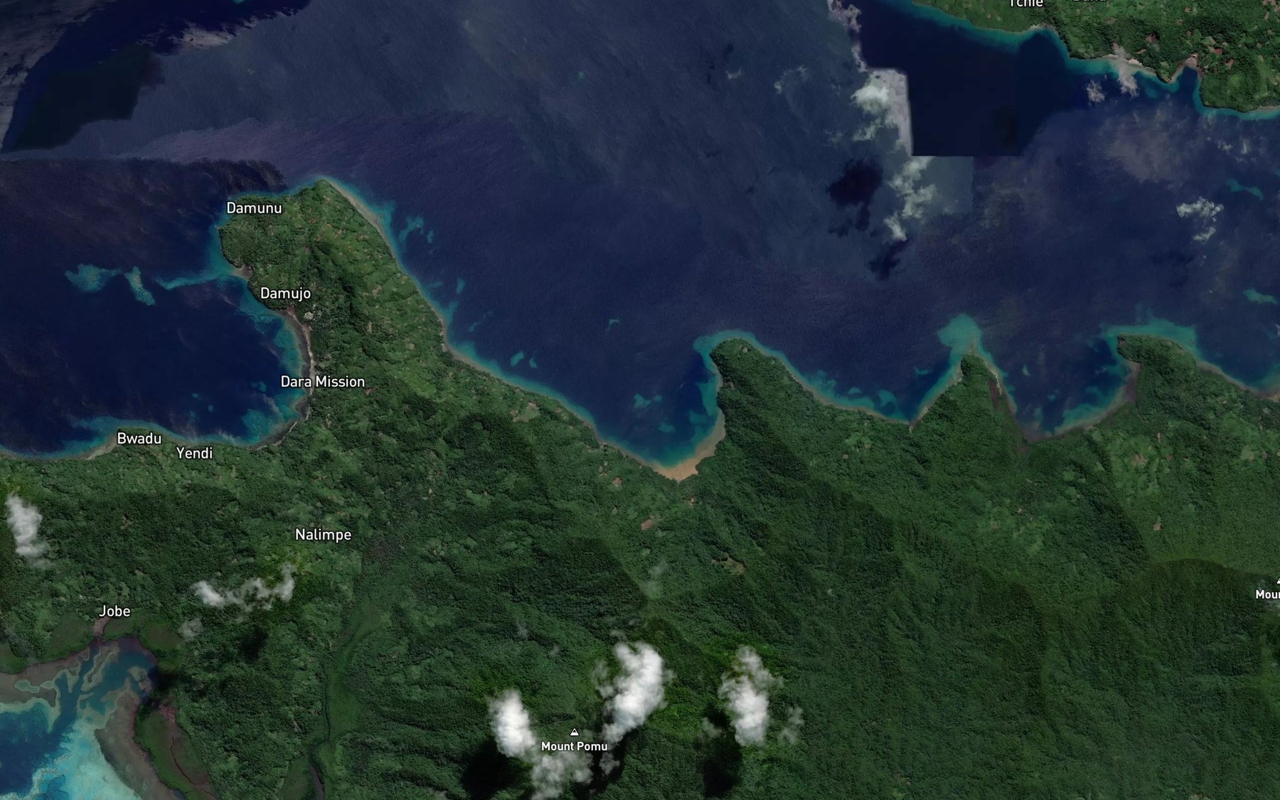 Satellite map of the Dixon Bay