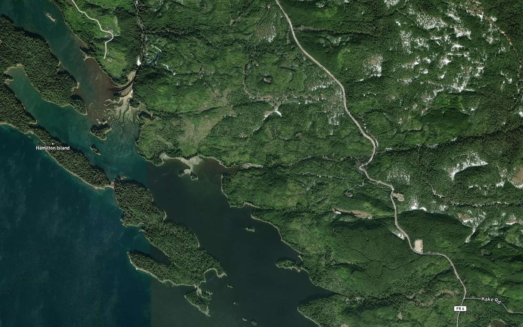 Satellite map of the Slo Duc Creek