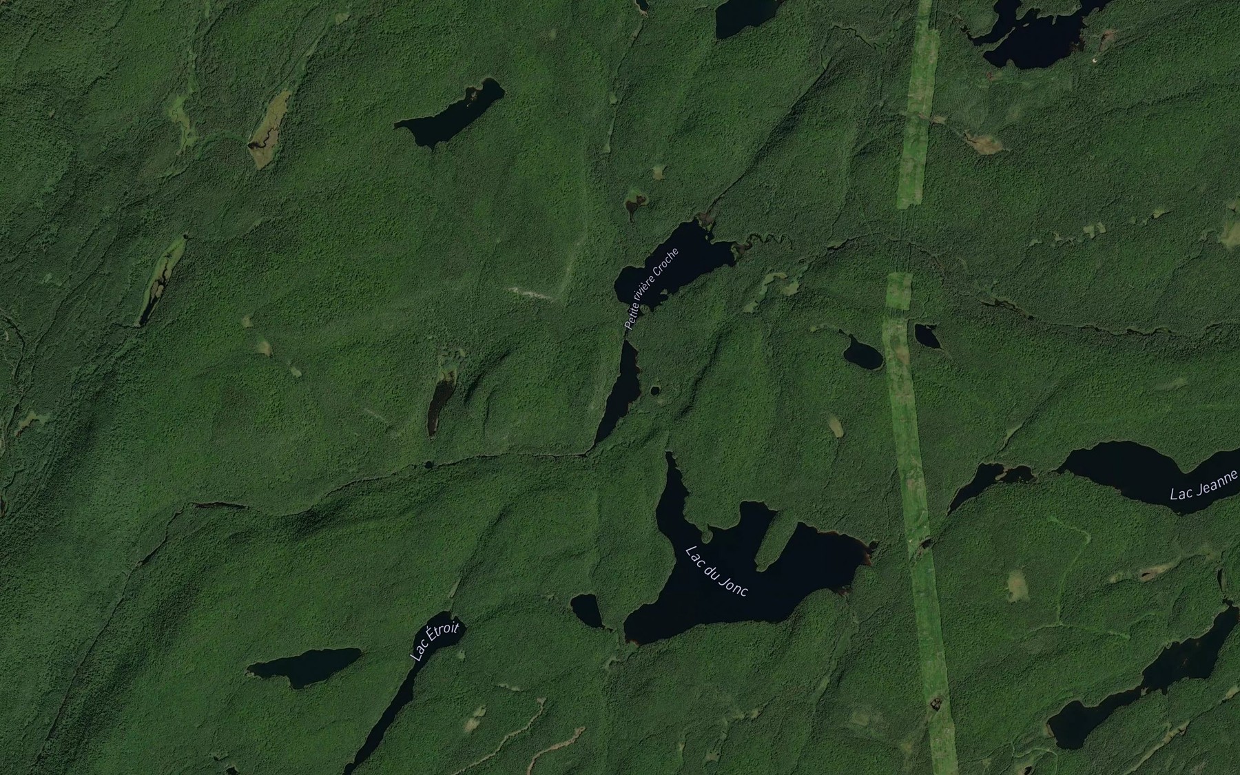 Satellite map of the Lac de la Chute