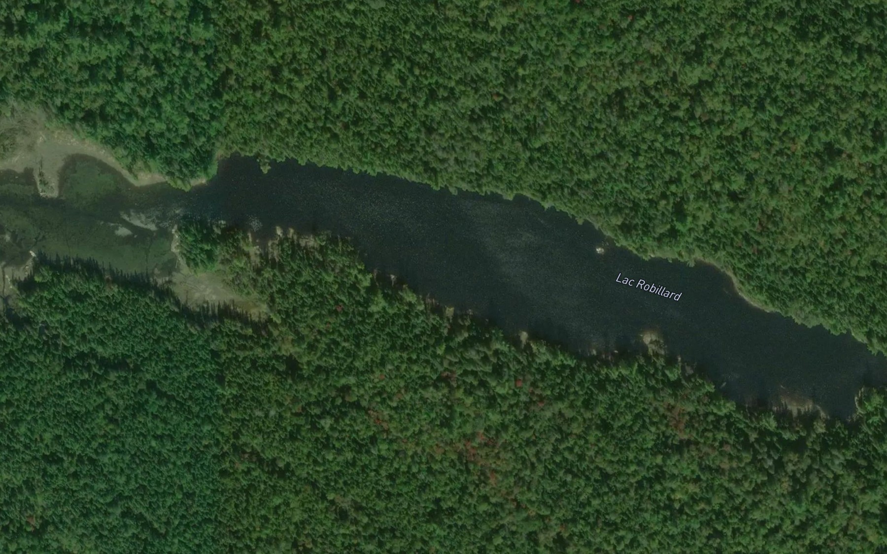 Satellite map of the Lac Robillard