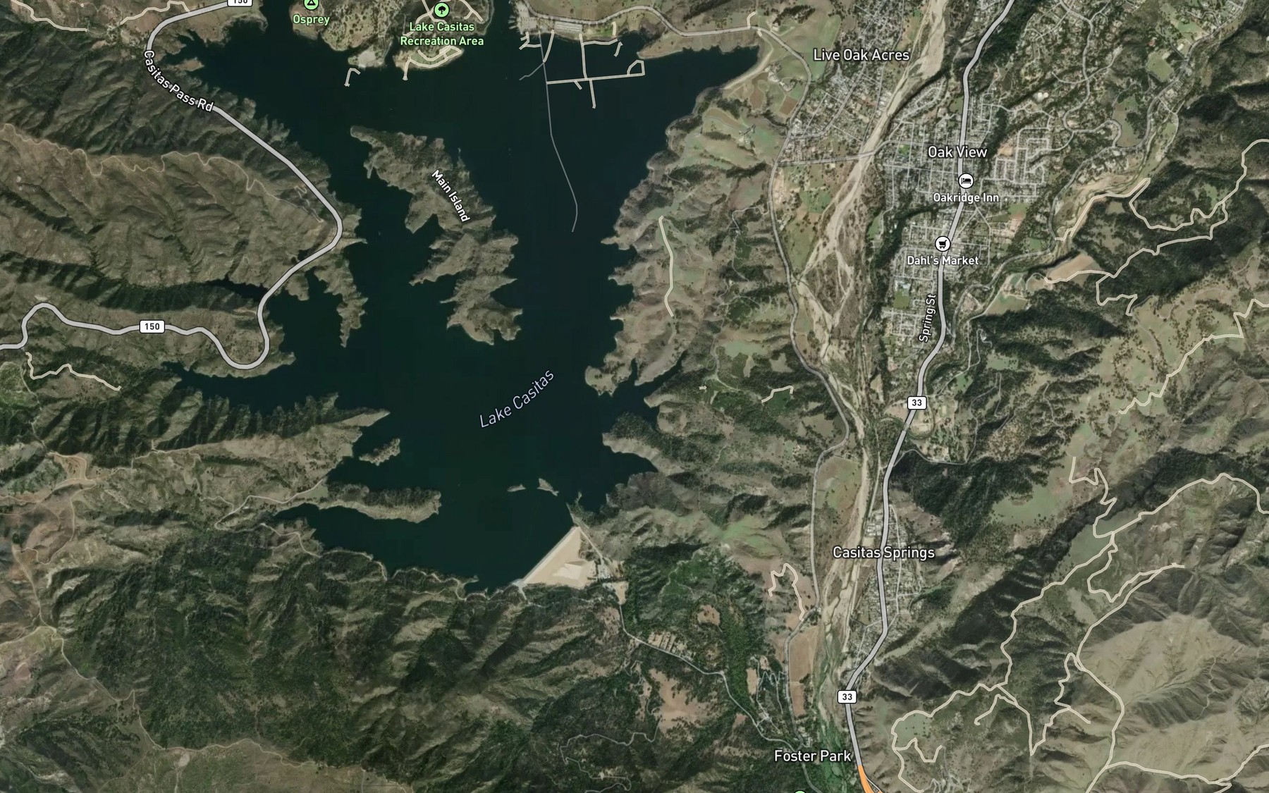 Satellite map of the Dead Horse Canyon Arm
