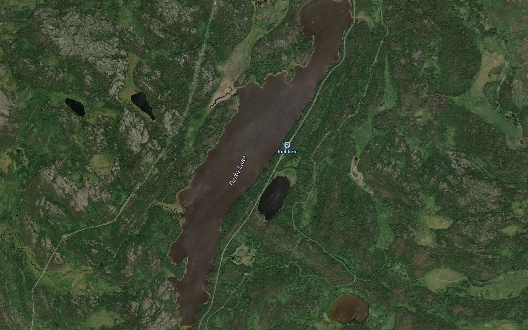 Satellite map of the Derby Lake