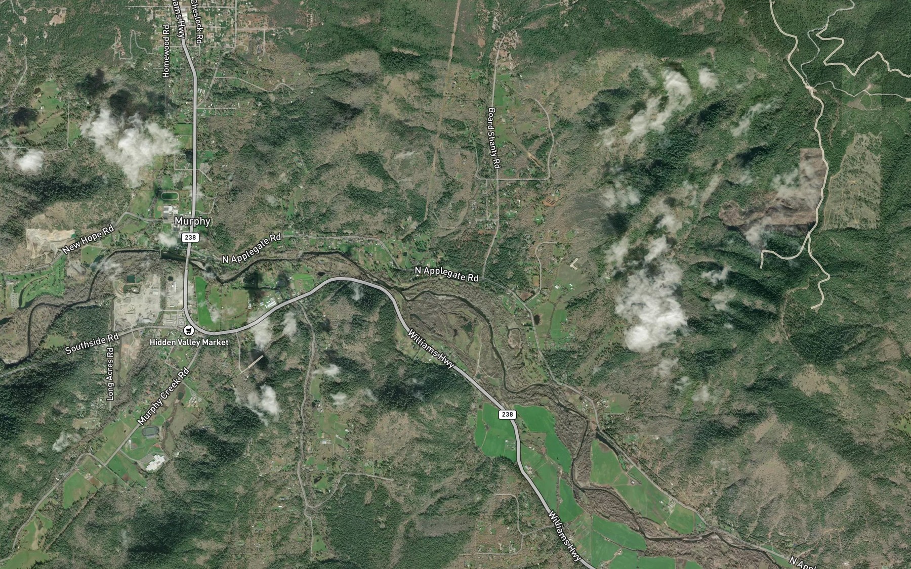 Satellite map of the Meehan Slough