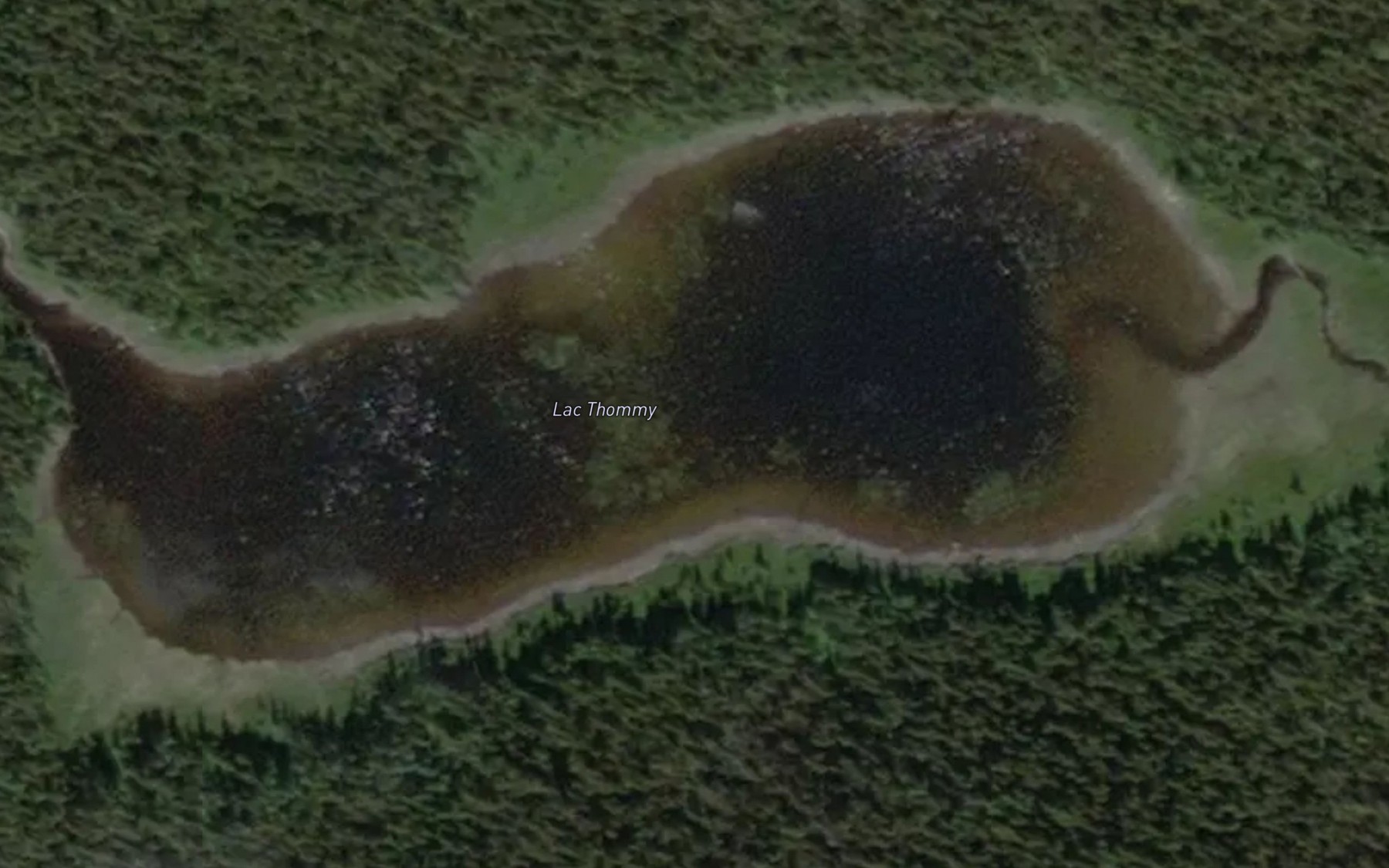 Satellite map of the Lac Thommy
