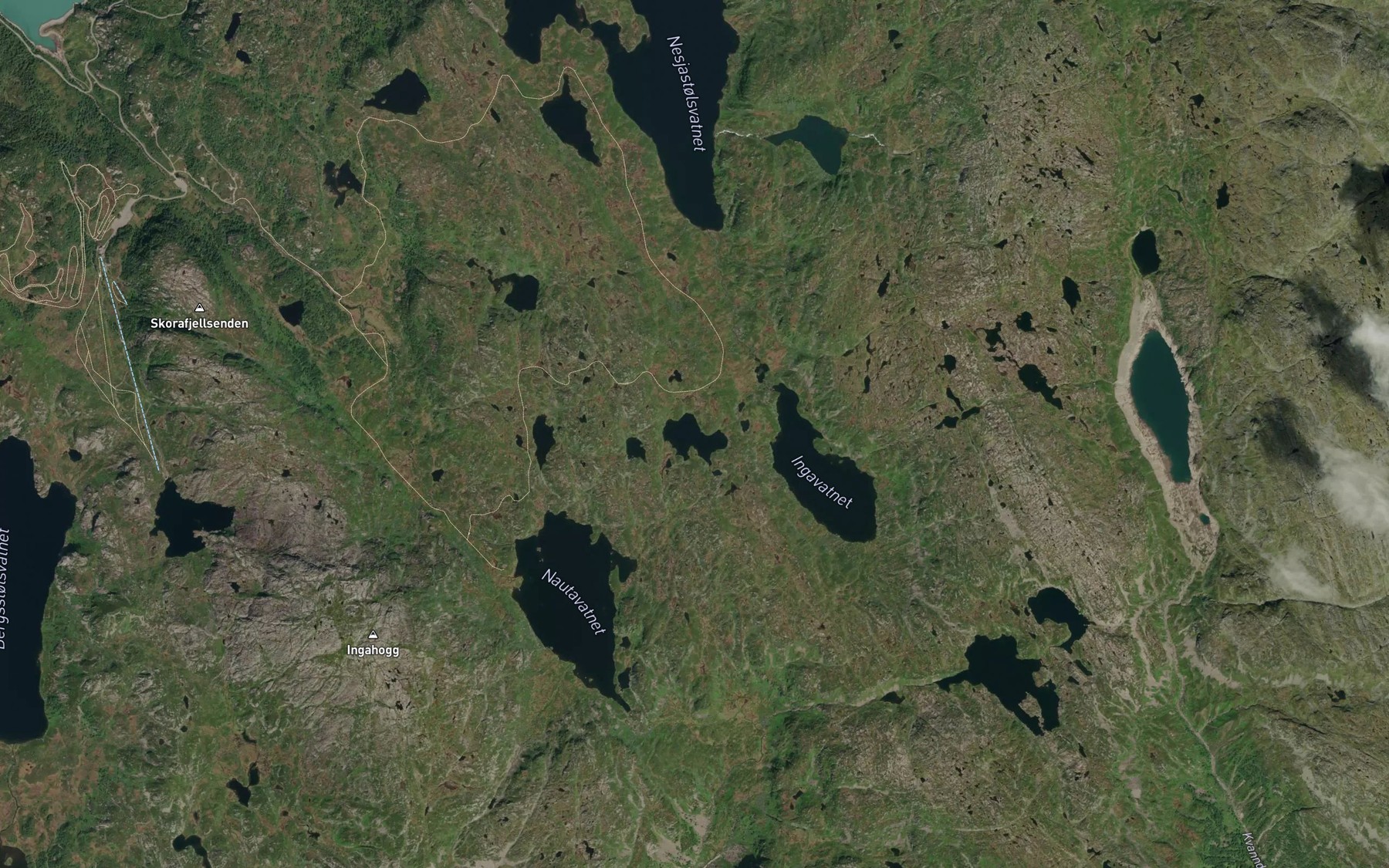 Satellite map of the Fuglatjorn,l