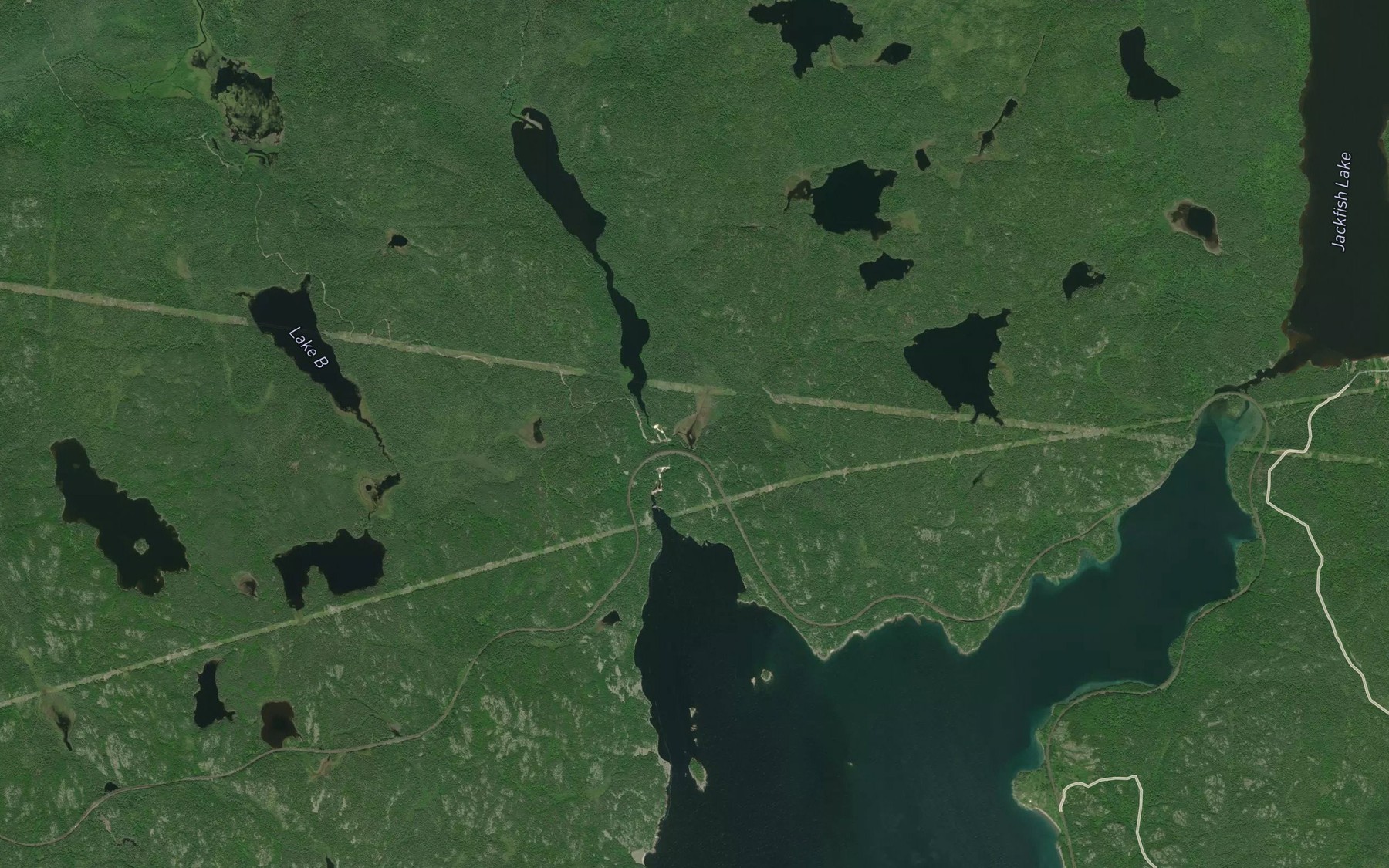 Satellite map of the Blackbird Creek