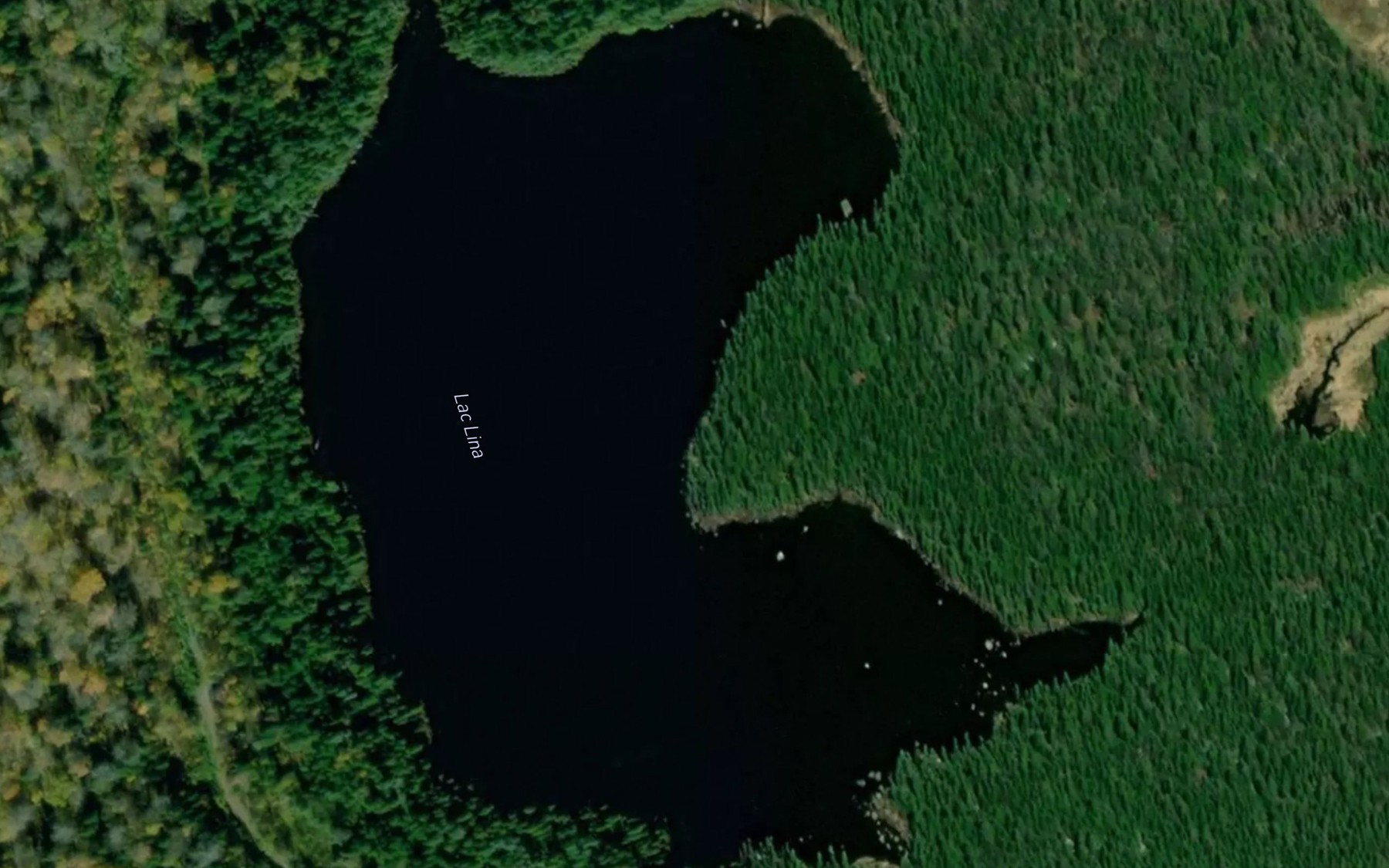 Satellite map of the Lac Lina