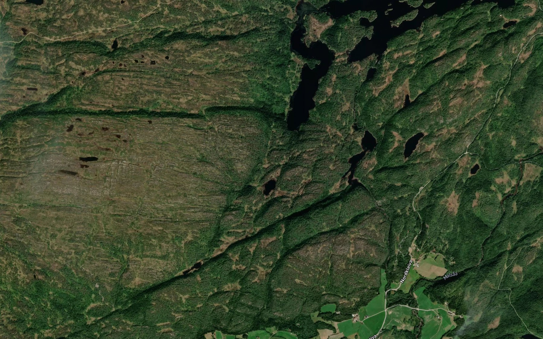 Satellite map of the Ronnotjonnbekken