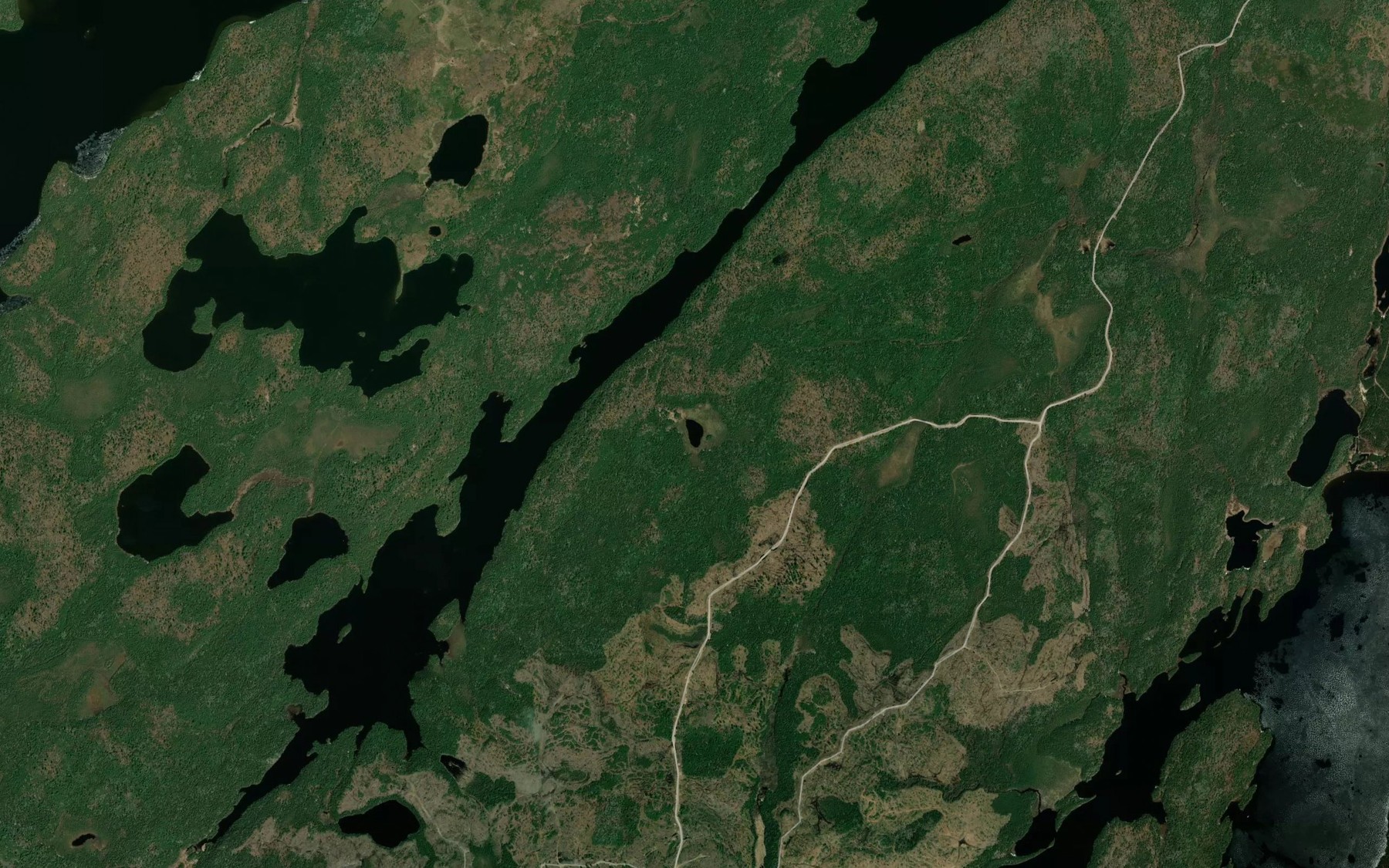 Satellite map of the Nut Lake