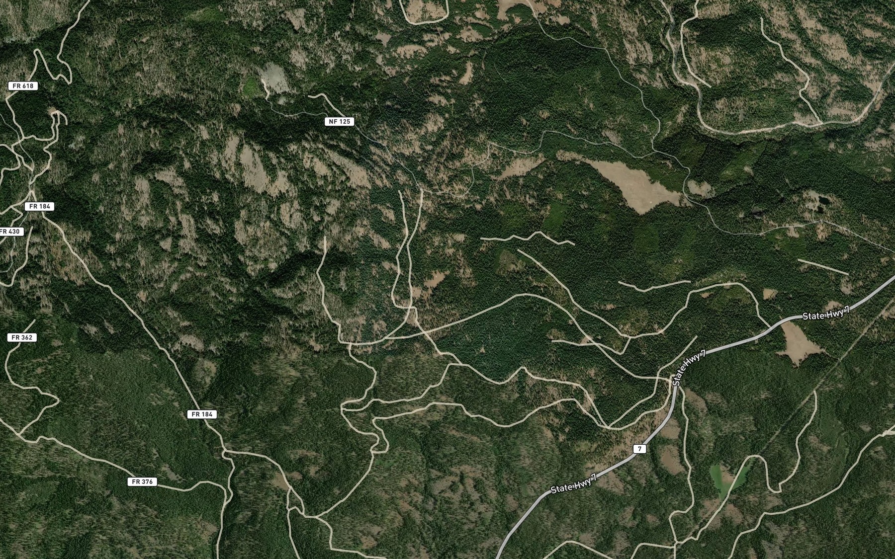Satellite map of the Myrtle Spring