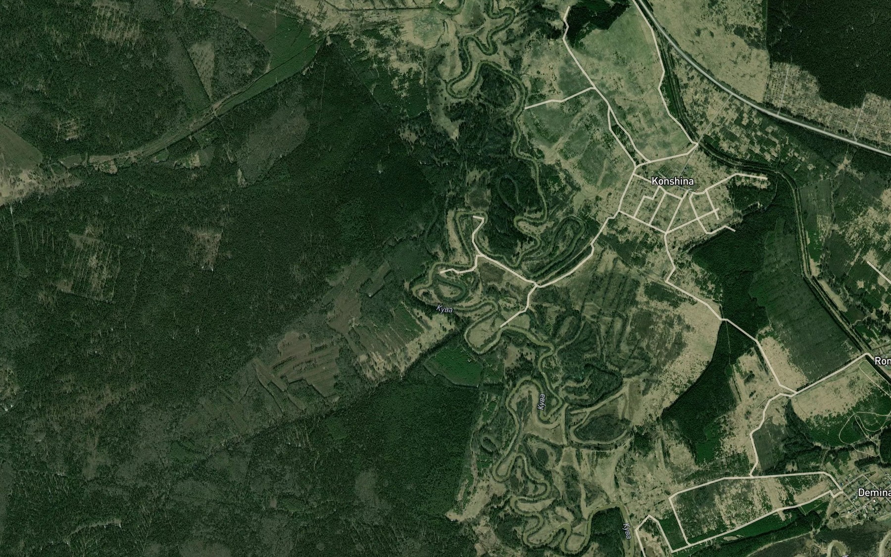 Satellite map of the Sen'ka-Shor