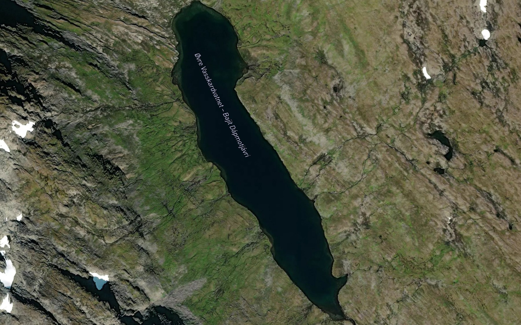 Satellite map of the Vasskardvatnet,ovre