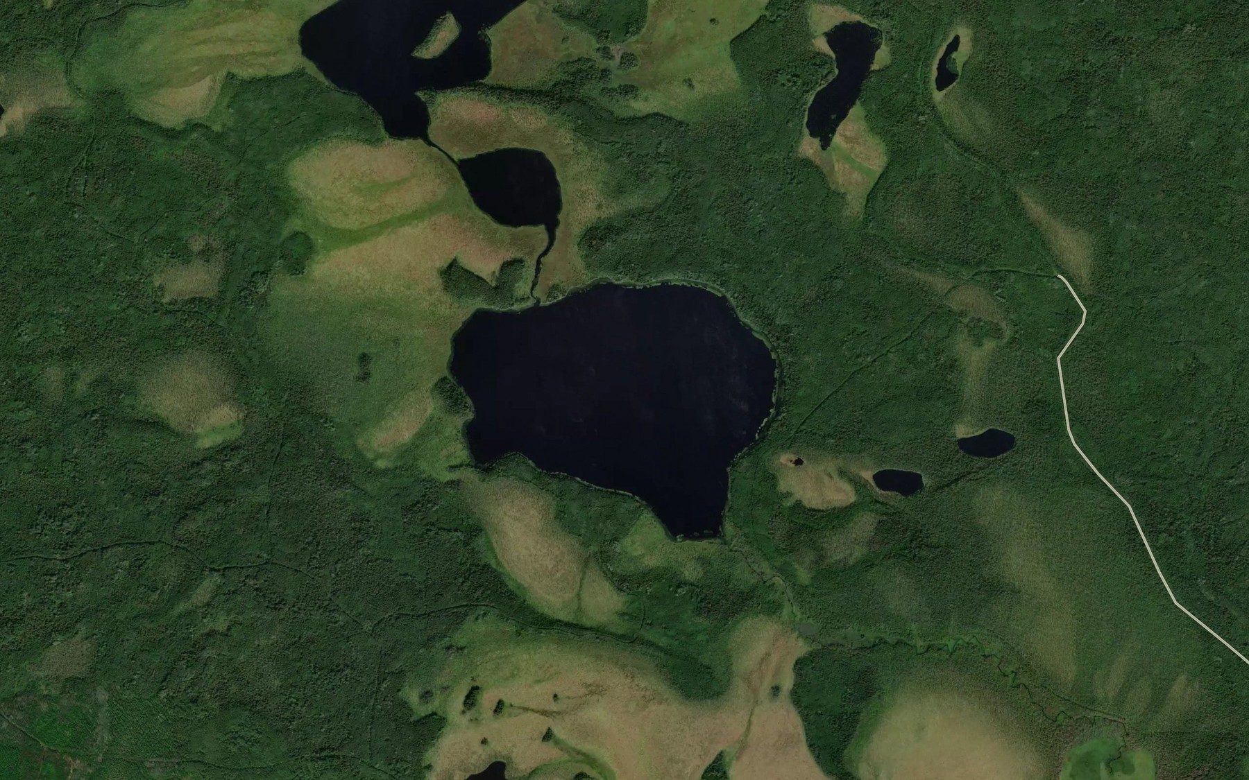 Satellite map of the Ozero Tugash
