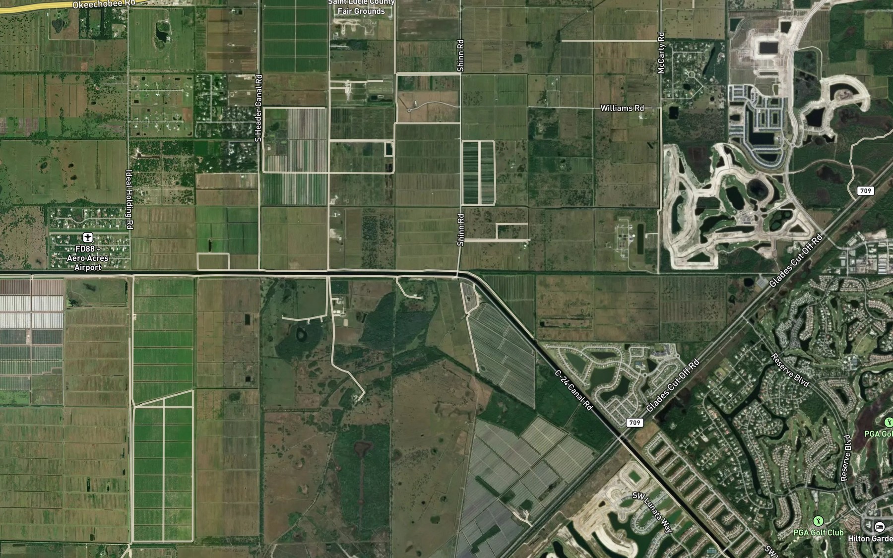 Satellite map of the Rim Ditch