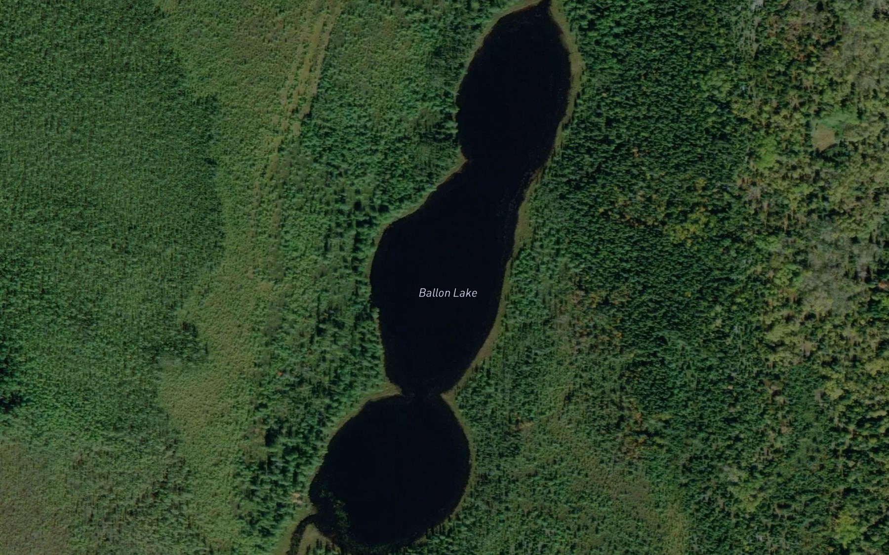 Satellite map of the Ballon Lake
