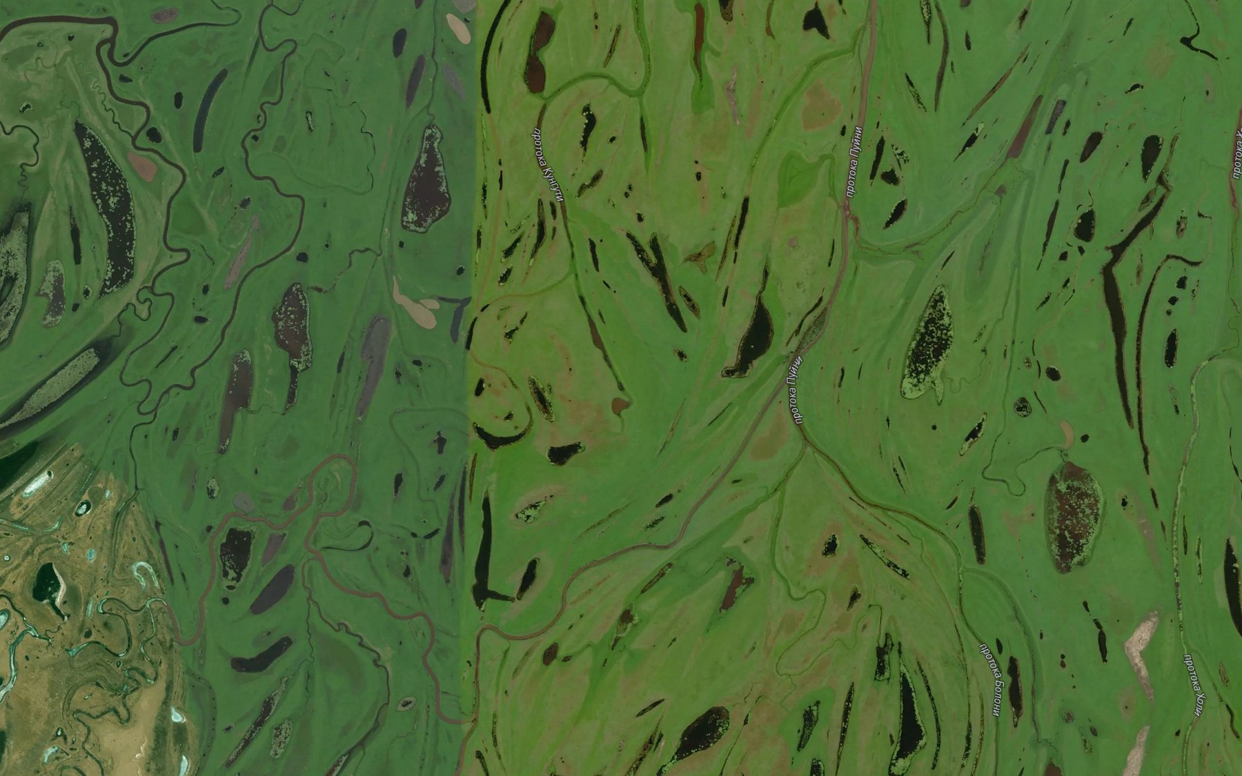 Satellite map of the Protoka Kunguti