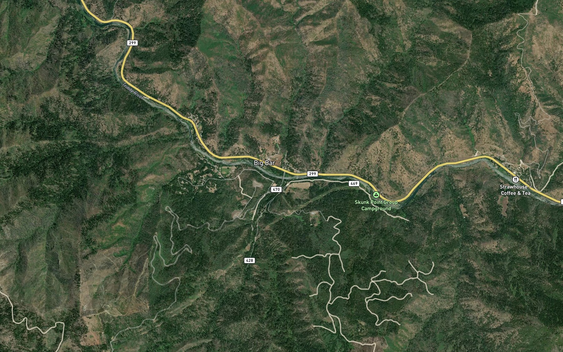 Satellite map of the Treloar Creek