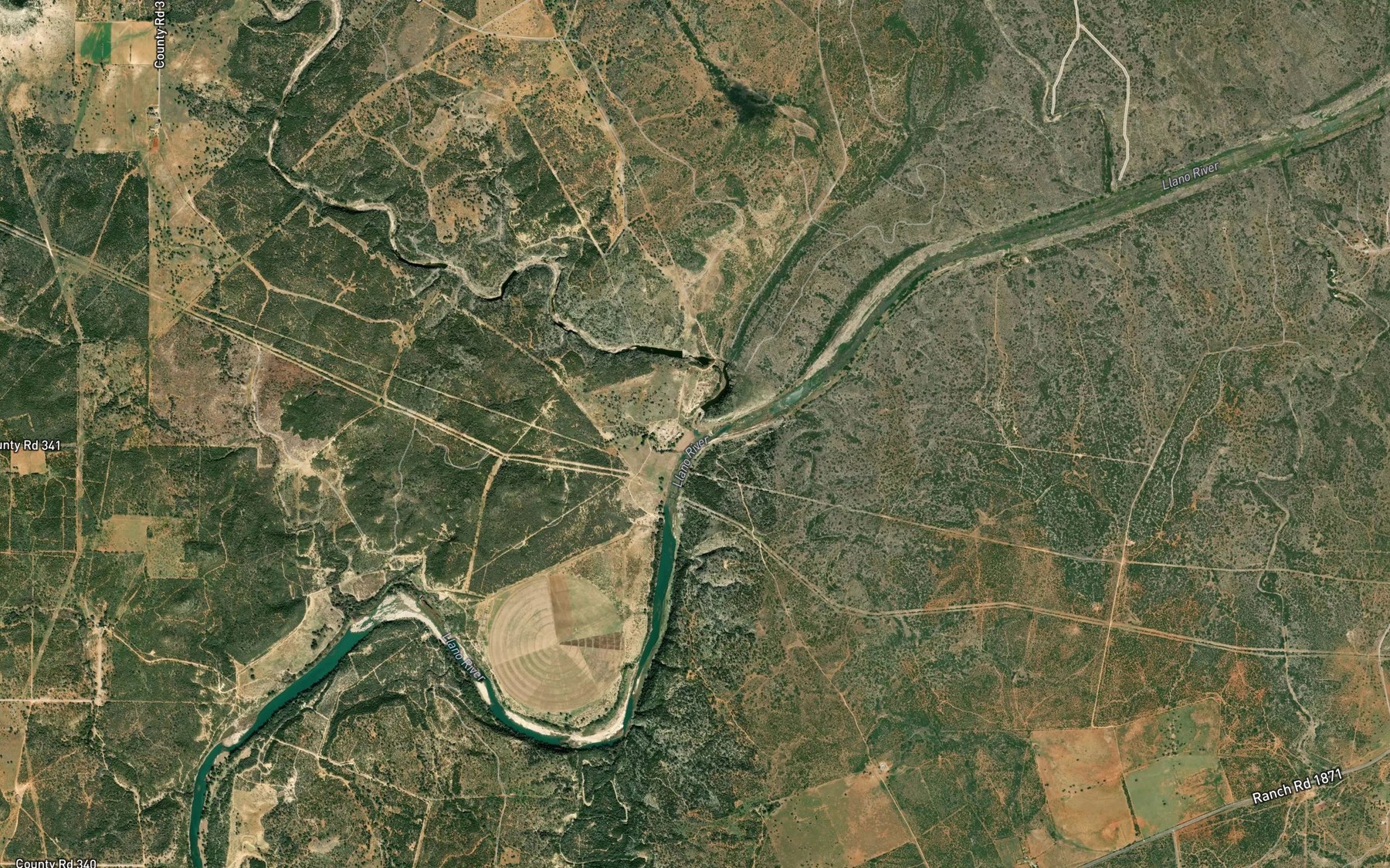 Satellite map of the Big Saline Creek