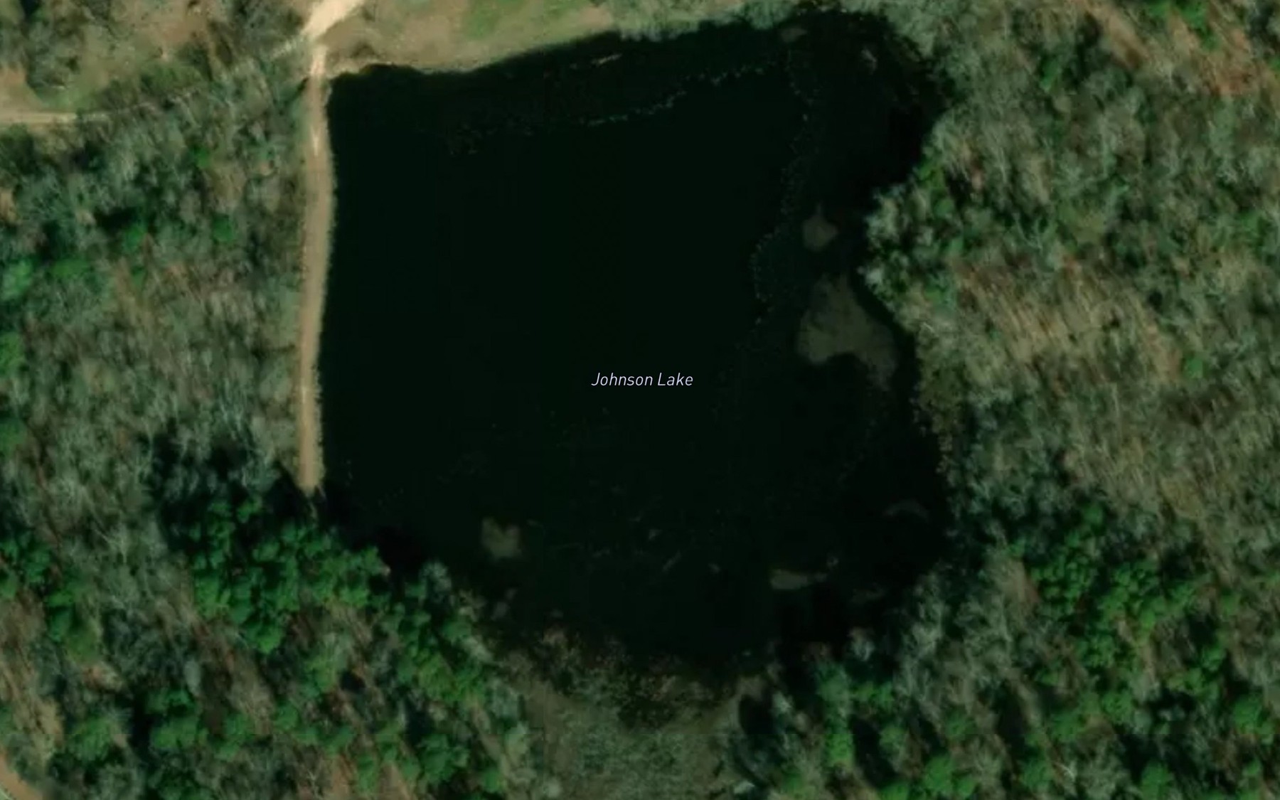 Satellite map of the Johnson Lake