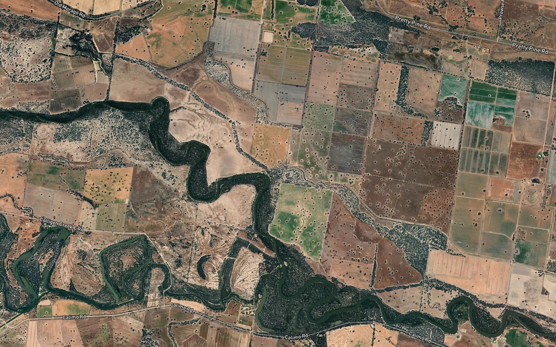 Satellite map of the Wandi Creek