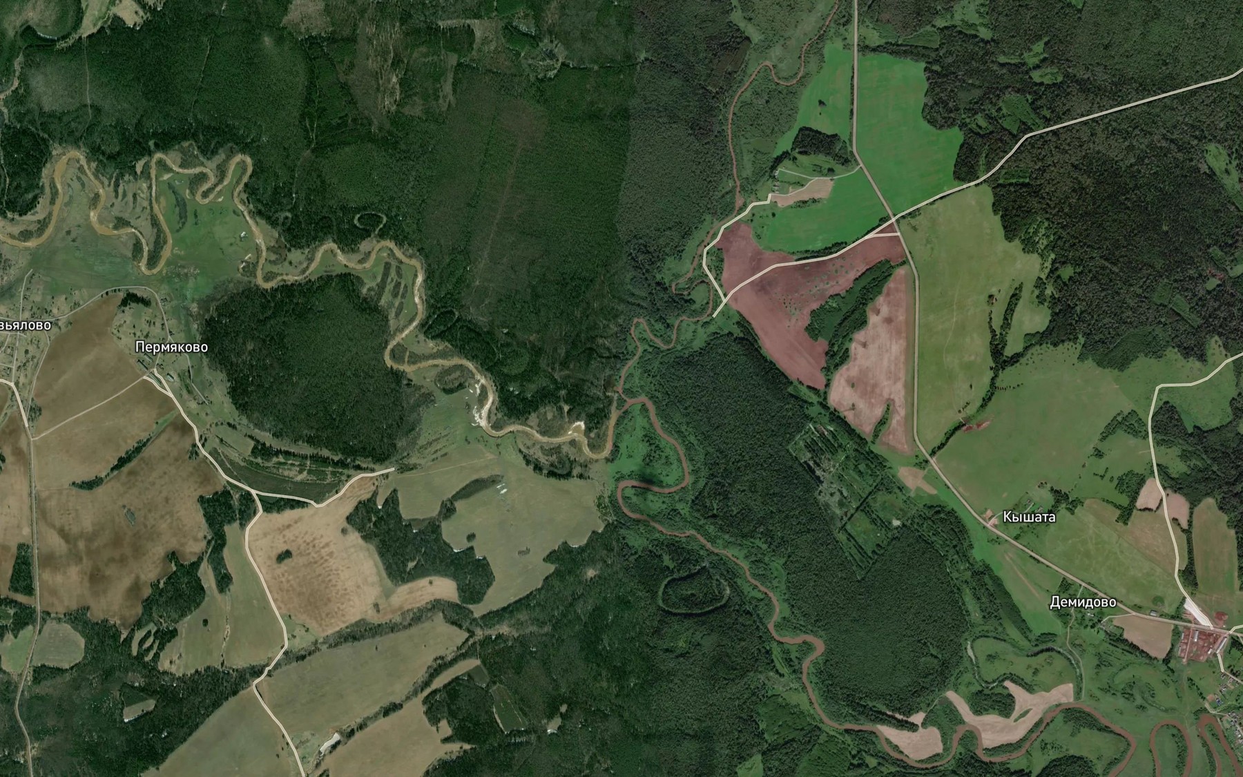 Satellite map of the Kiz'va