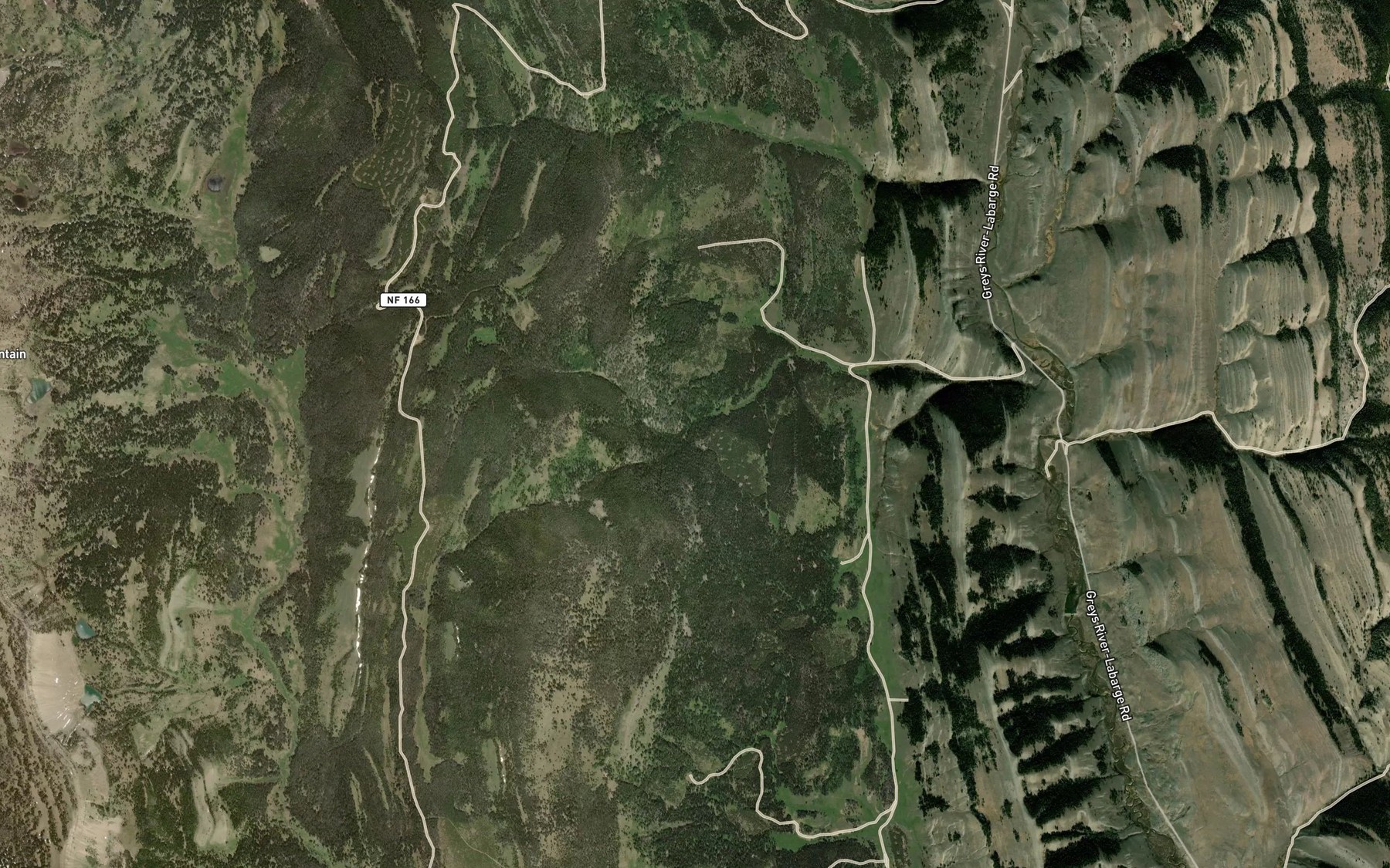 Satellite map of the Little Indian Creek