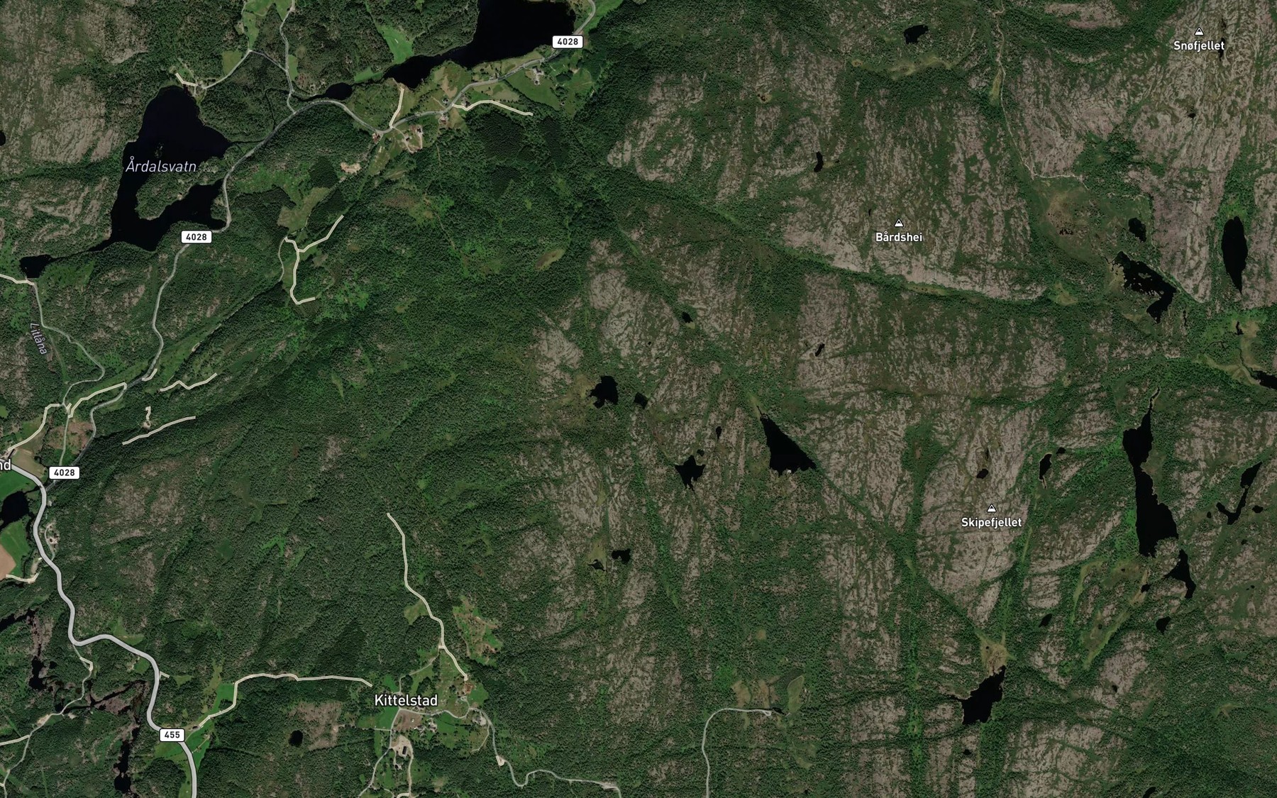 Satellite map of the Lisle Kraketjonn