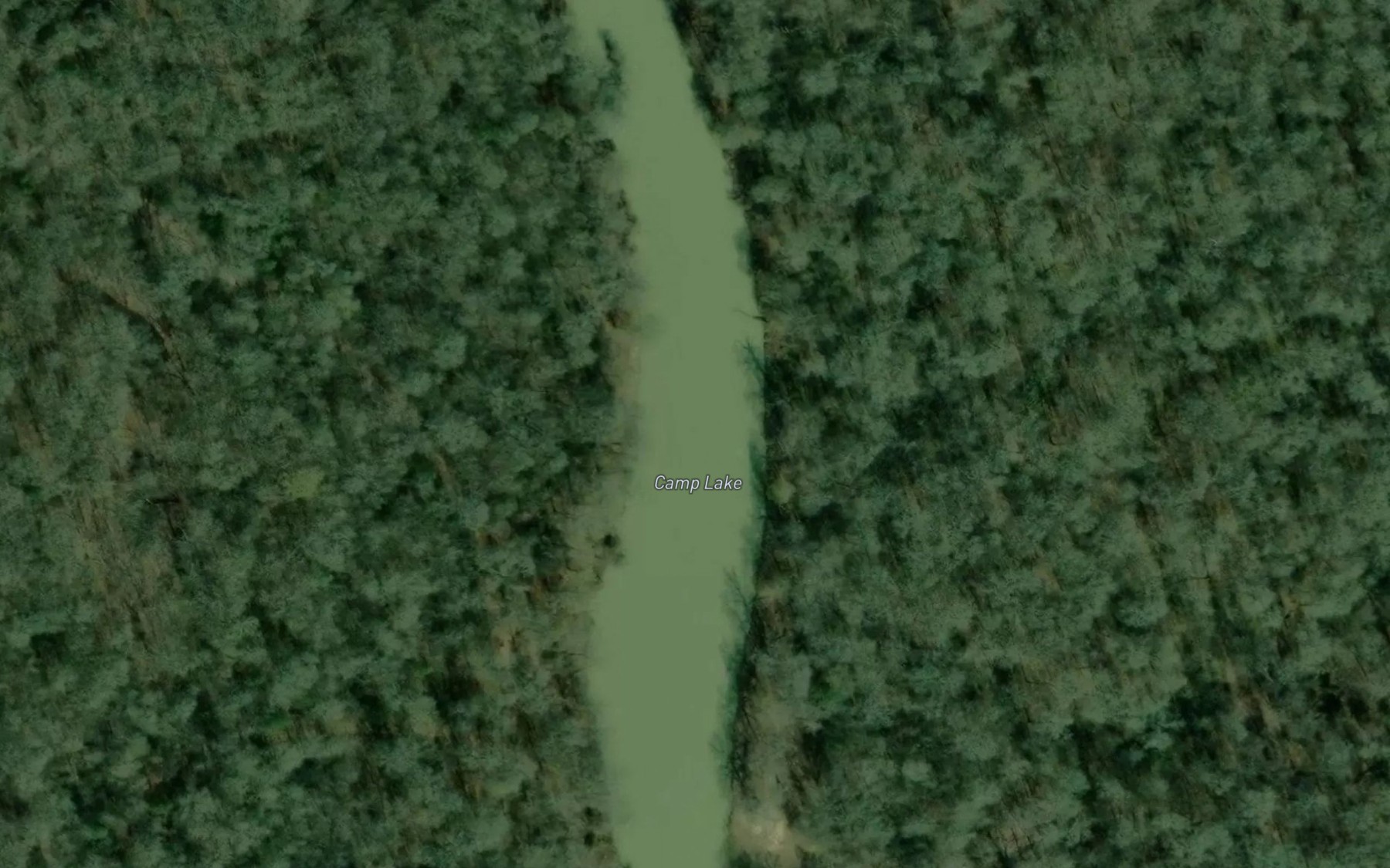 Satellite map of the Camp Lake