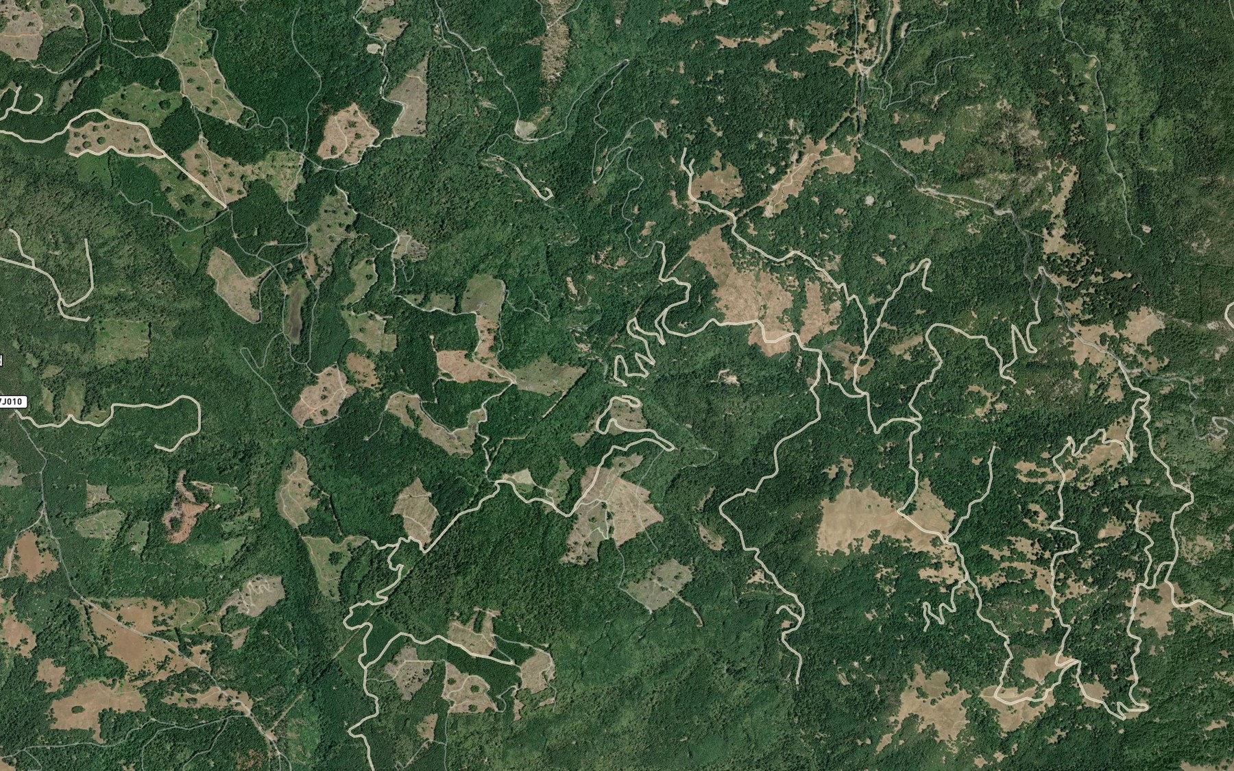 Satellite map of the Noisy Creek