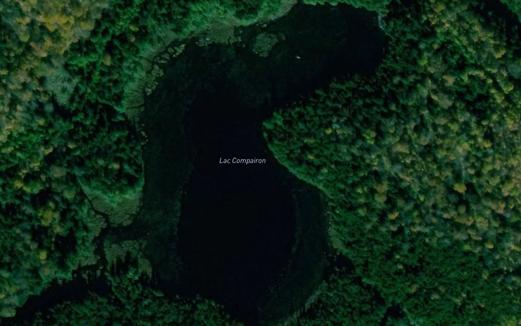 Satellite map of the Lac Compairon
