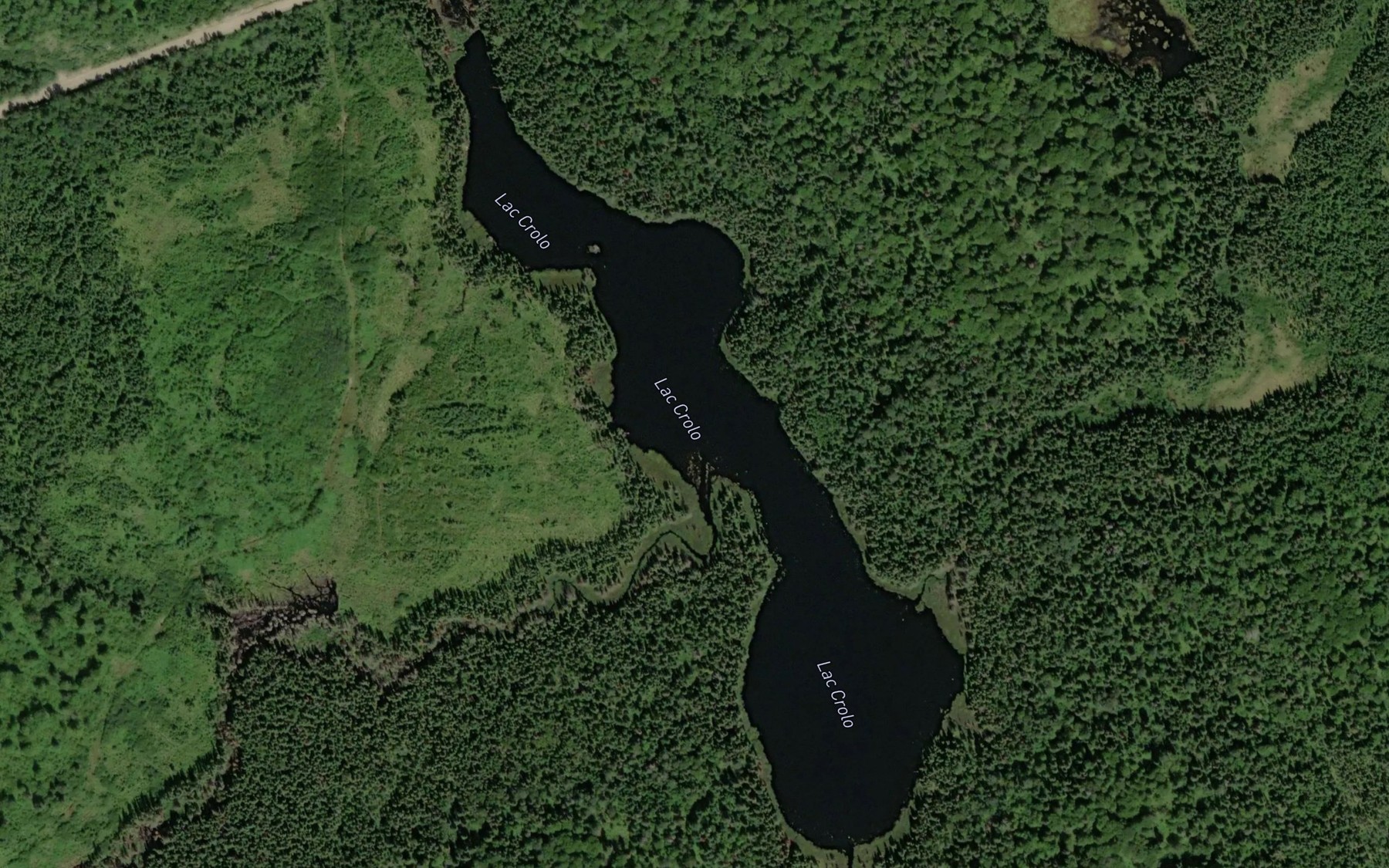 Satellite map of the Lac Crolo