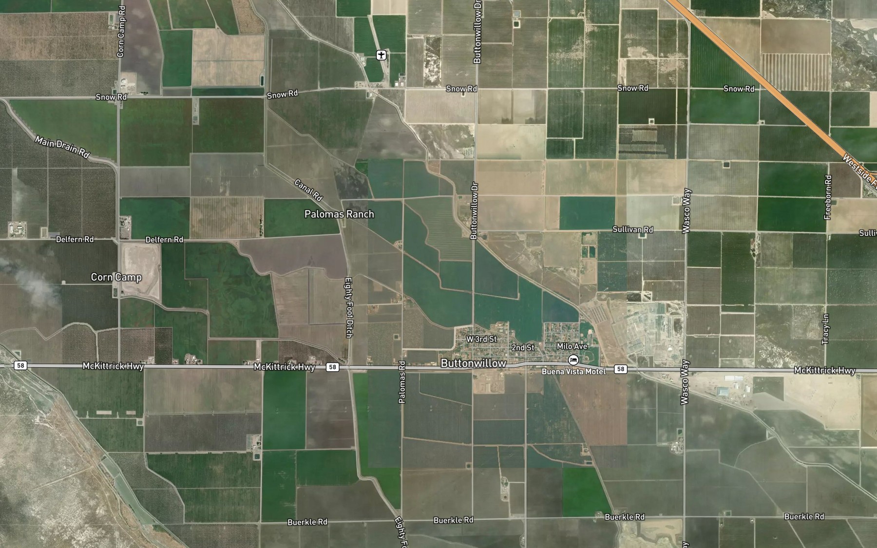 Satellite map of the Garden Ditch