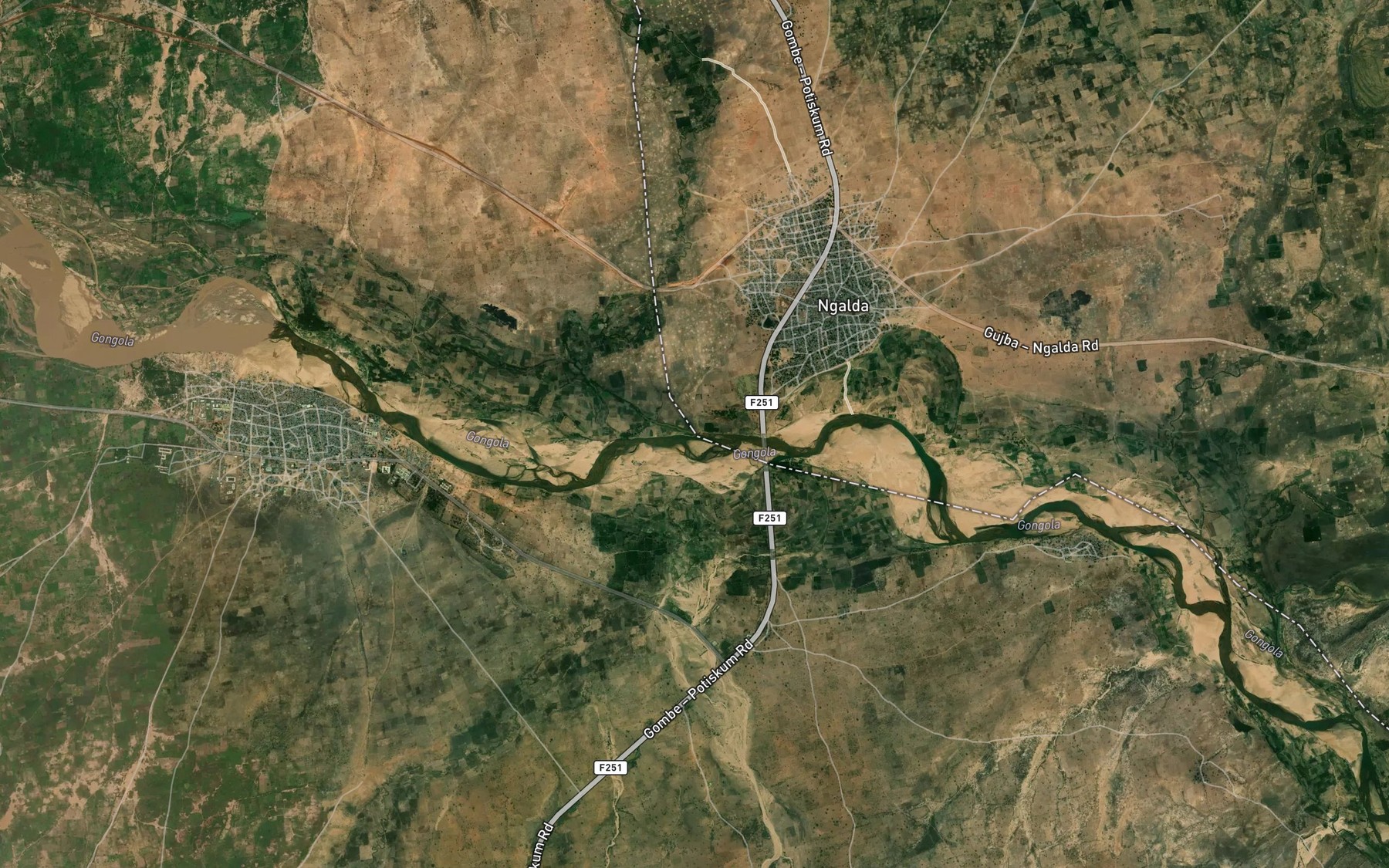 Satellite map of the River Gaji