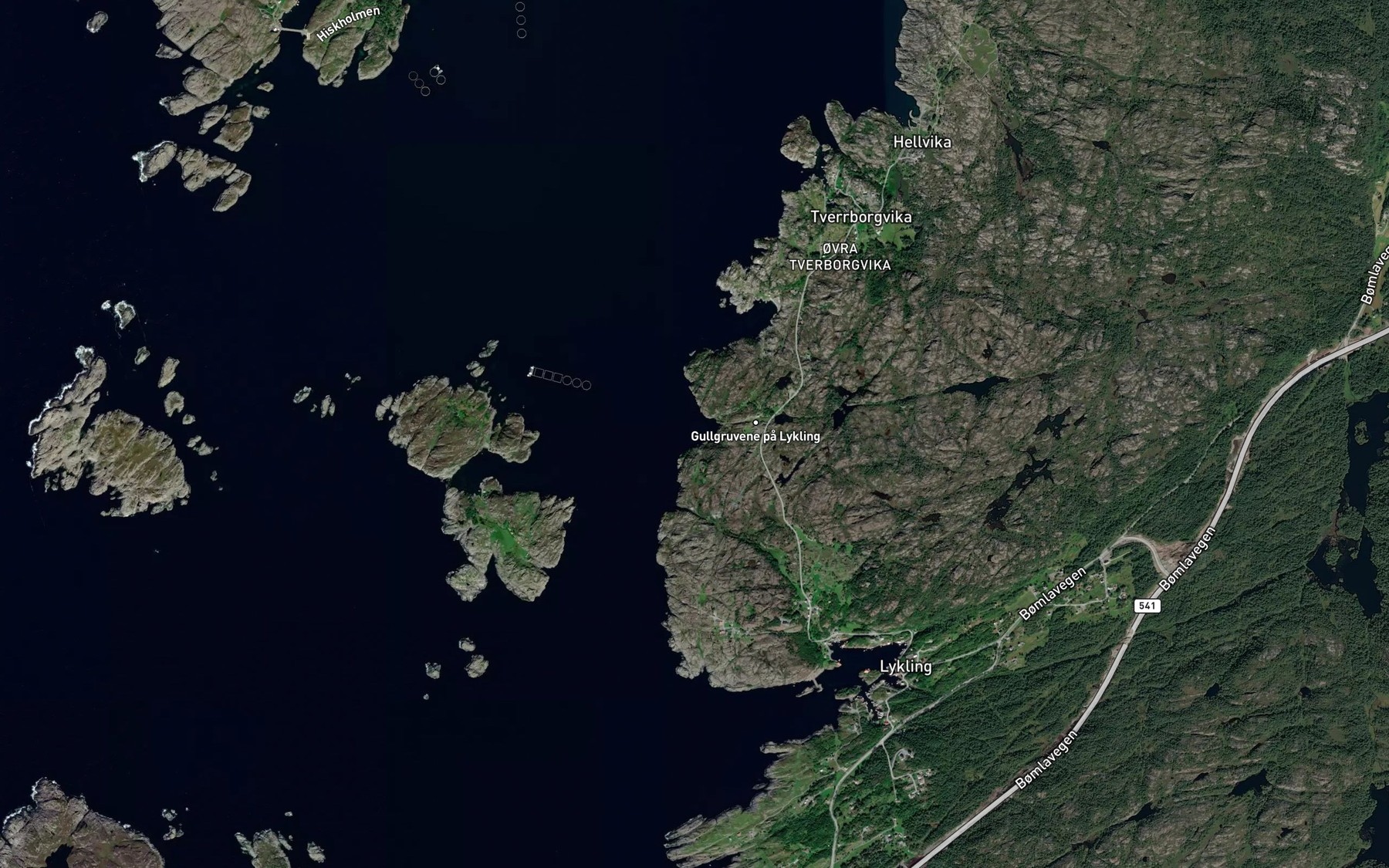 Satellite map of the Djupvika