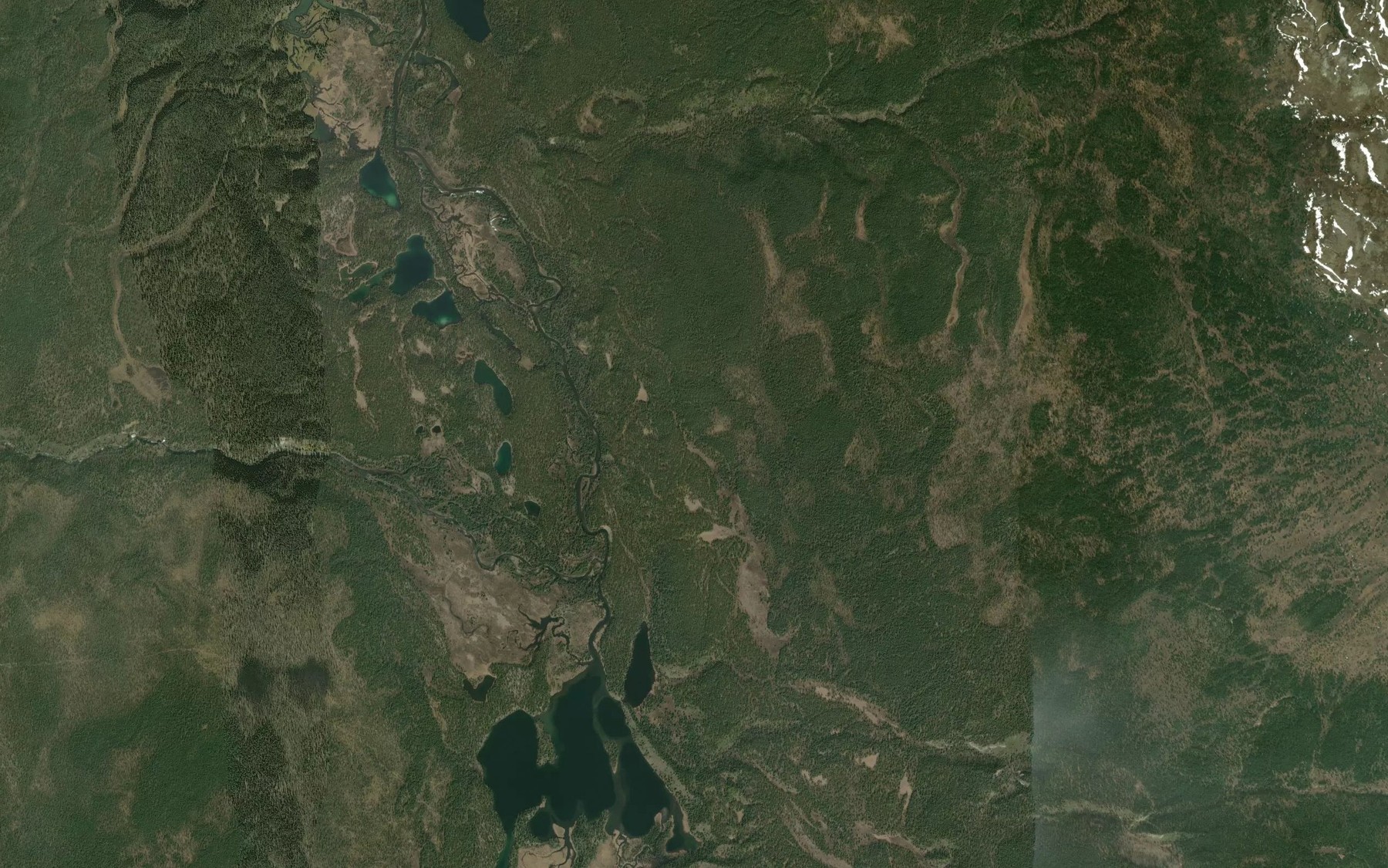 Satellite map of the Snowdrift Creek