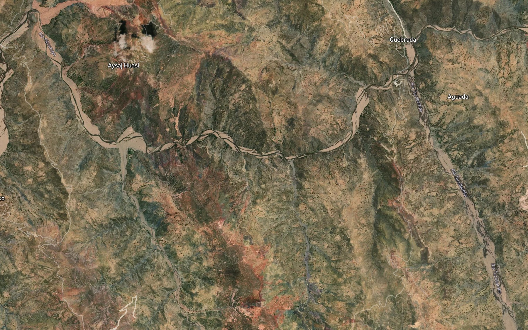 Satellite map of the Rio Colavi