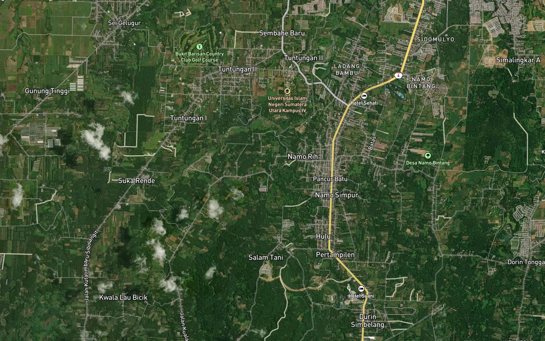 Satellite map of the Sungai Cikala