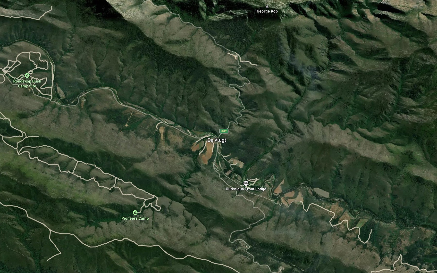 Satellite map of the Voogt se Rivier